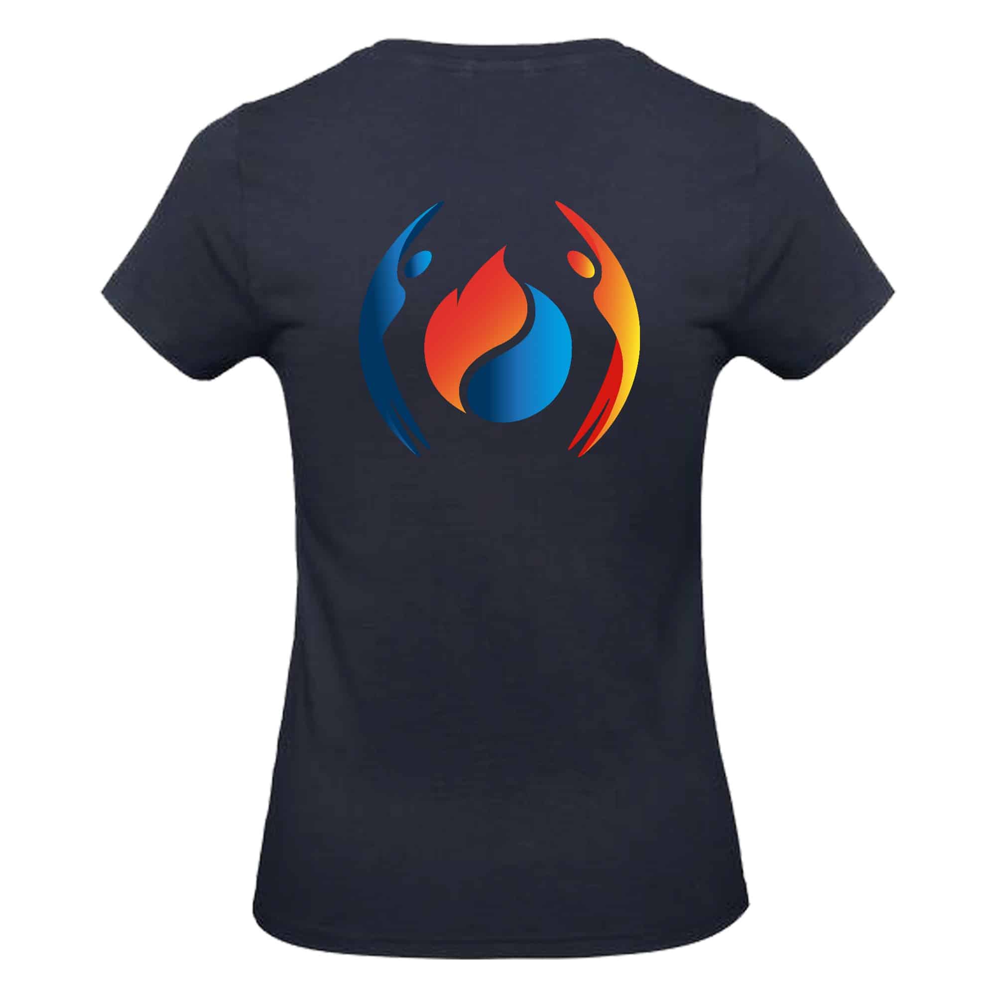 T-SHIRT (femme) - Romain PASCAL - Navy - BC04T – Image 3