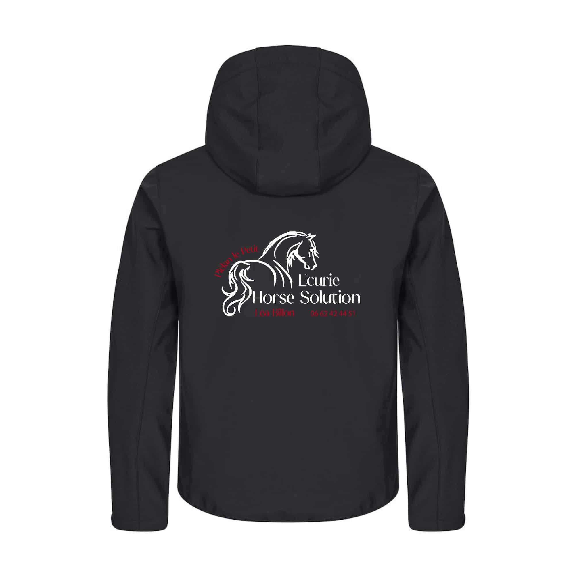 SOFTSHELL "Classic" (homme) - Ecurie Horse Solution - Noir - 0200912 – Image 3