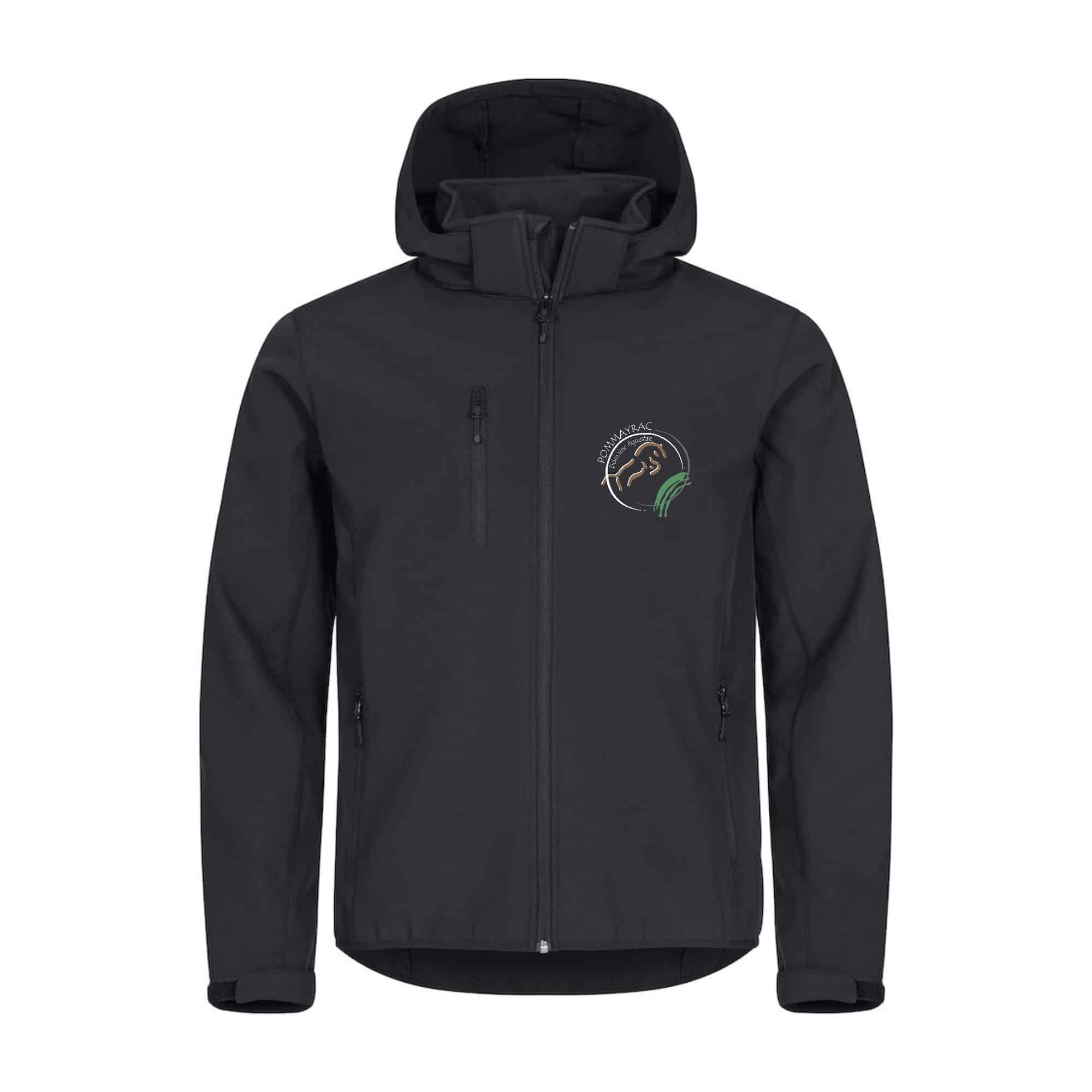 SOFTSHELL "Classic" (homme) - Ferme Equestre de Pommayrac - Noir - 0200912