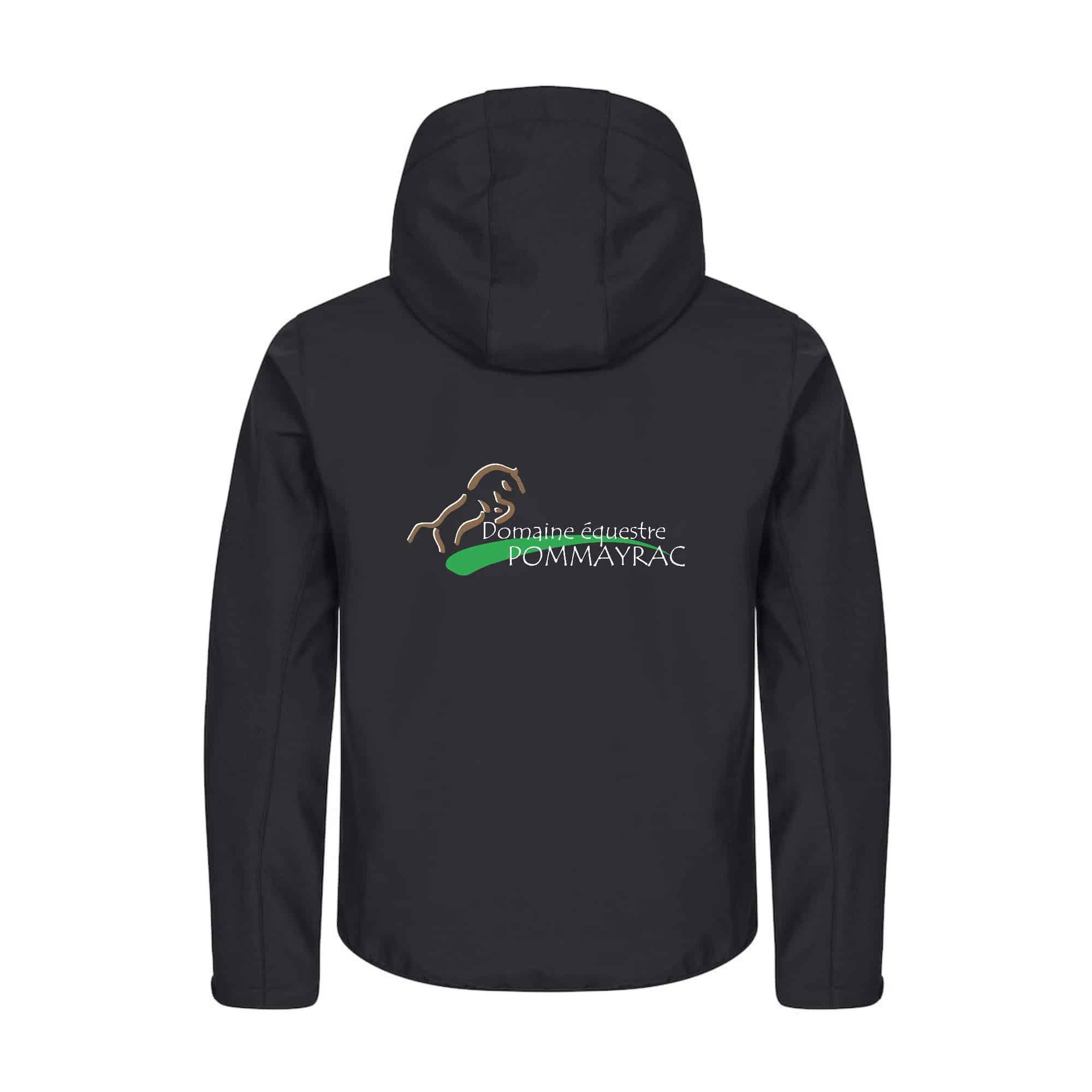 SOFTSHELL "Classic" (homme) - Ferme Equestre de Pommayrac - Noir - 0200912 – Image 3