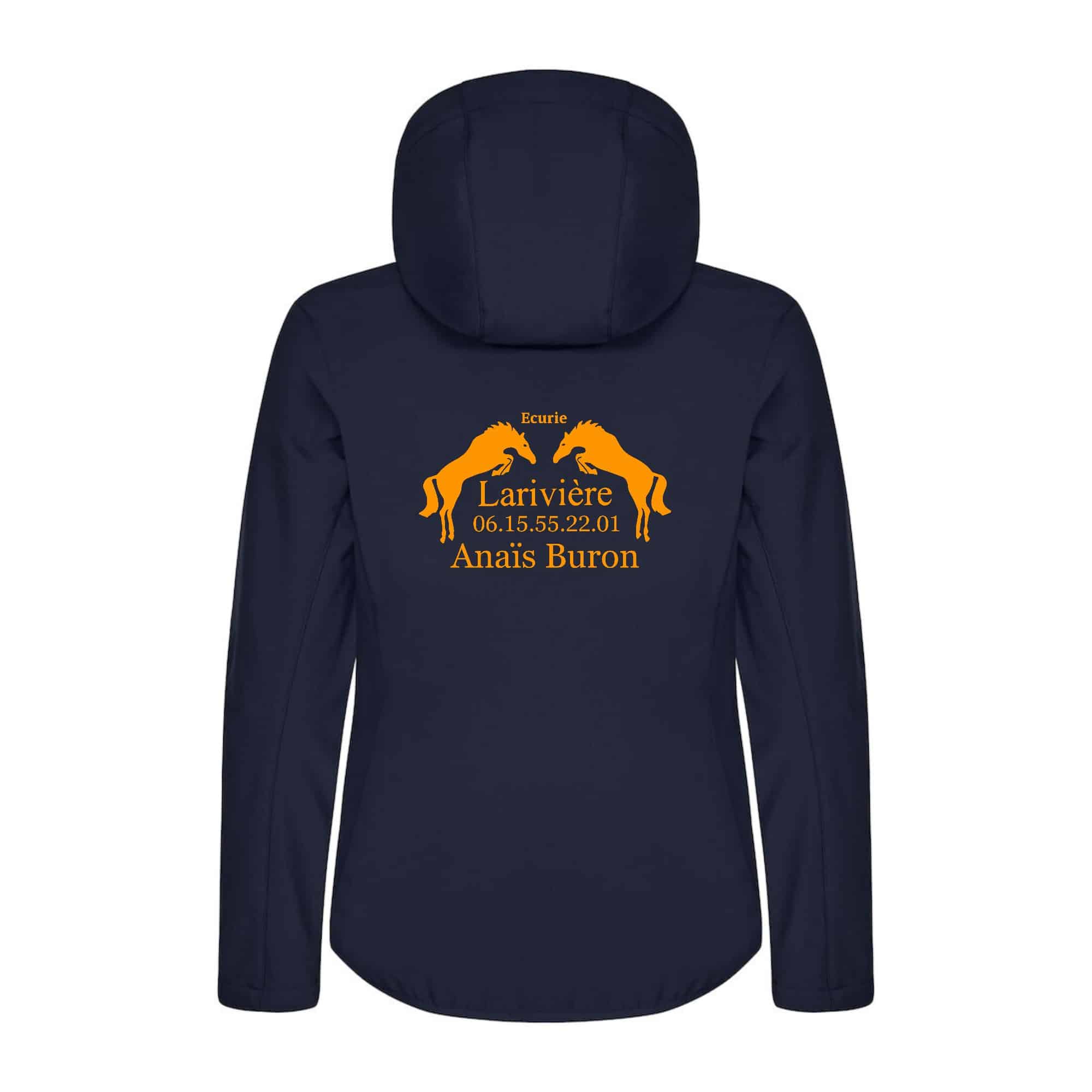 SOFTSHELL "Classic" (femme) - Ecurie Lariviere - Navy - 0200917 – Image 3