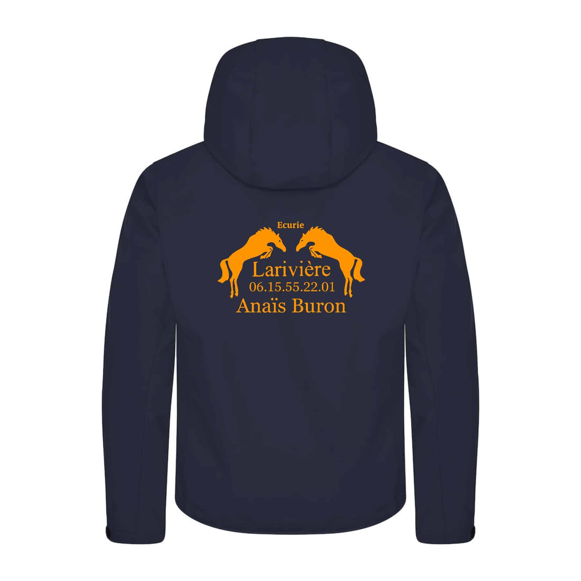 SOFTSHELL "Classic" (homme) - Ecurie Lariviere - Navy - 0200912 – Image 3