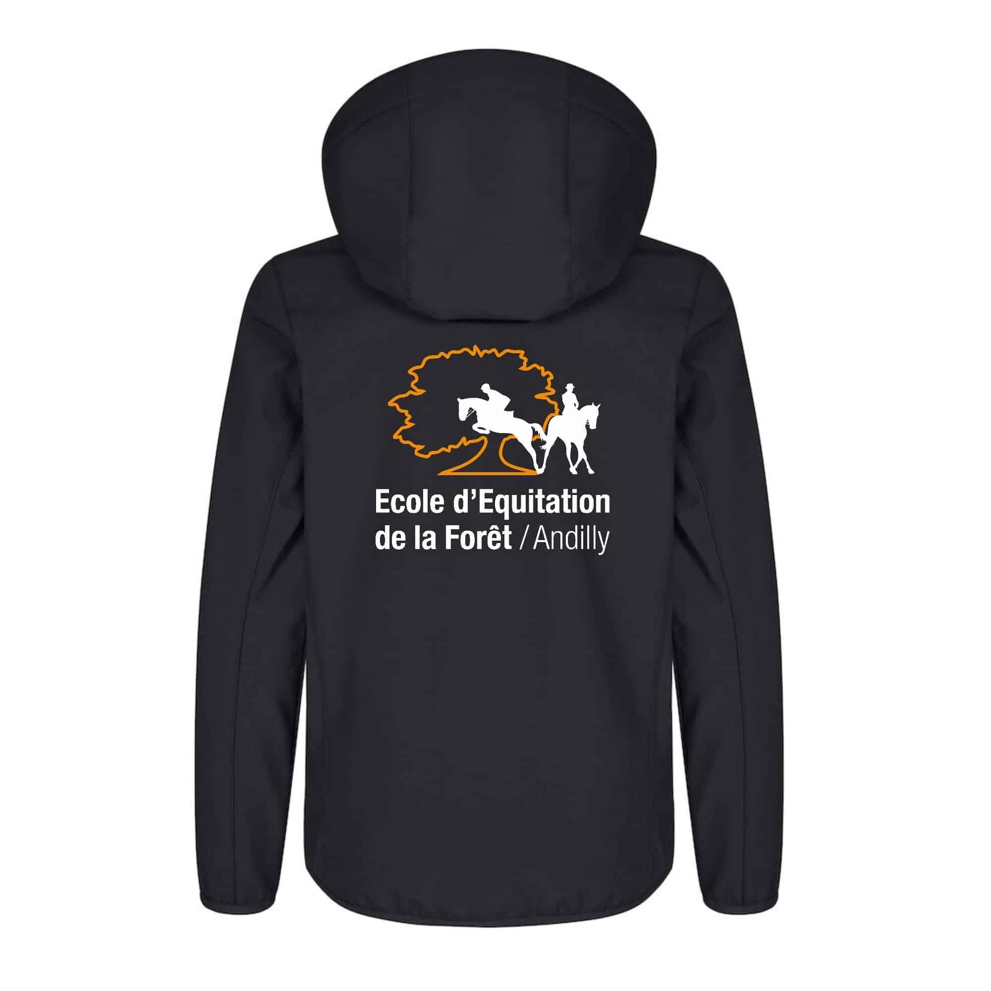 SOFTSHELL "Classic" (enfant) - École d'équitation de la Forêt - Noir - 0200909 – Image 3