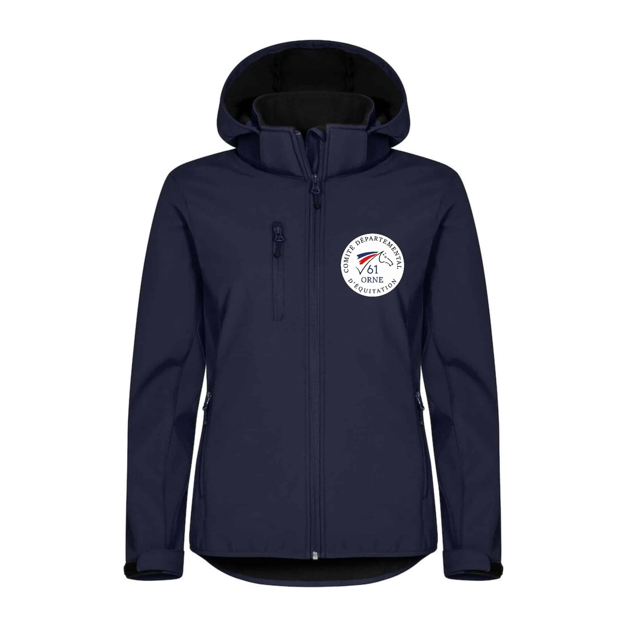 SOFTSHELL "Classic" (femme) - Comité Départemental d'équitation de l'Orne - Navy - 0200917