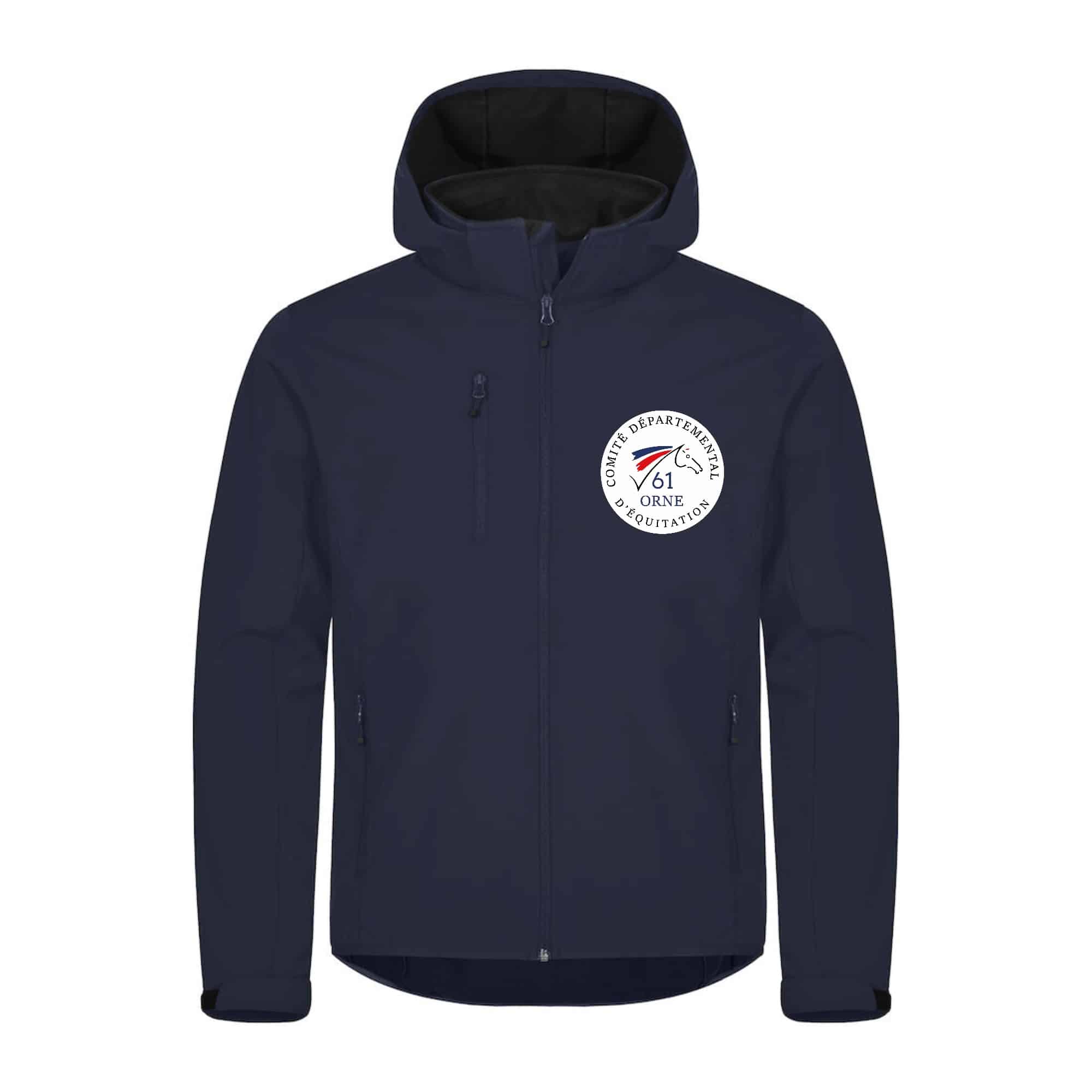 SOFTSHELL "Classic" (homme) - Comité Départemental d'équitation de l'Orne - Navy - 0200912