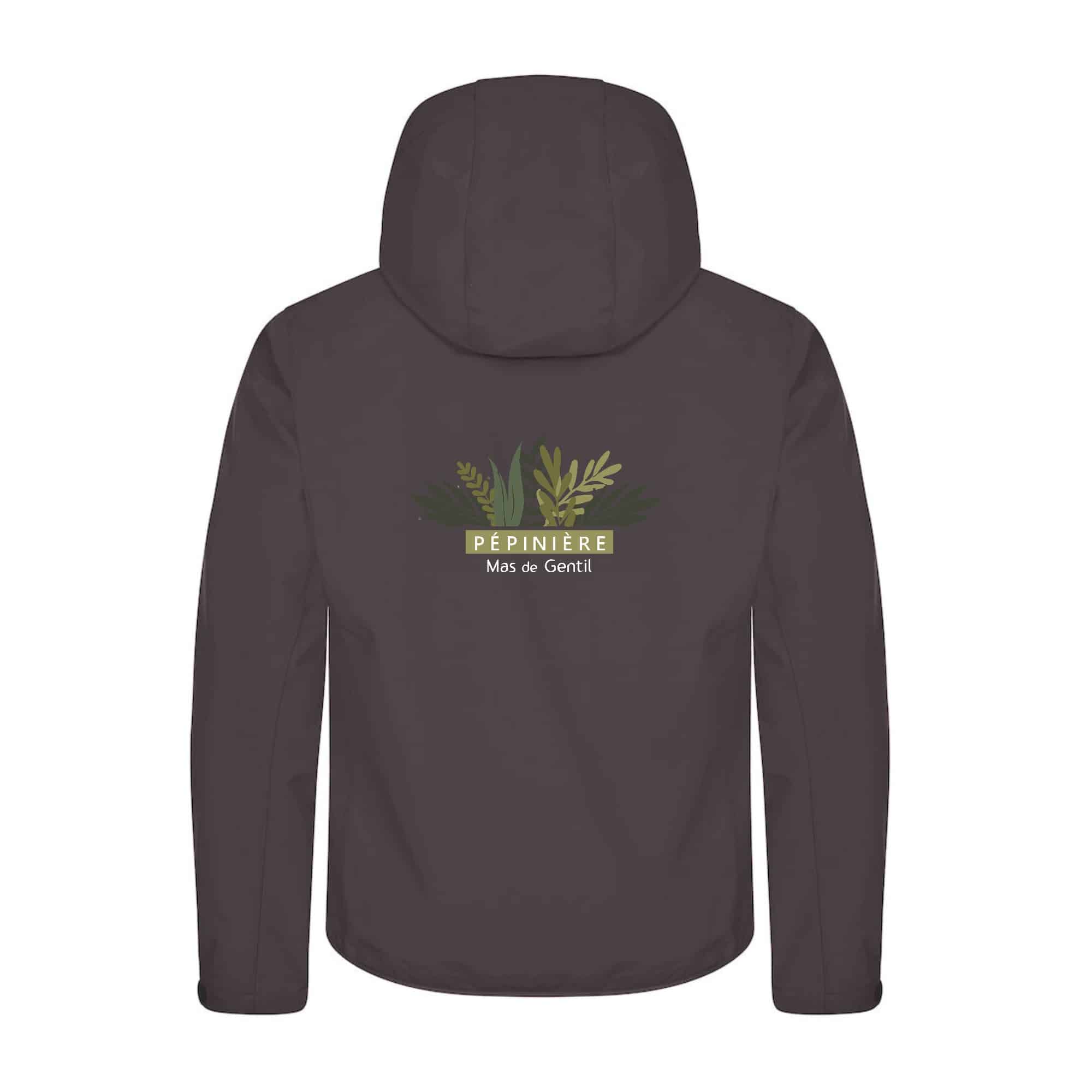 SOFTSHELL "Classic" (homme) - PEPINIERE DU MAS DE GENTIL - Gris Anthracite - 0200912 – Image 3