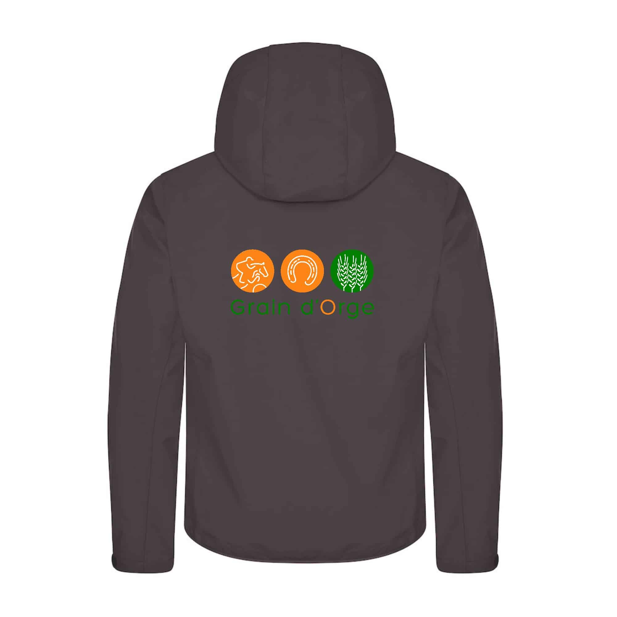SOFTSHELL "Classic" (homme) - SARL Grain d'Orge - Gris Anthracite - 0200912 – Image 3