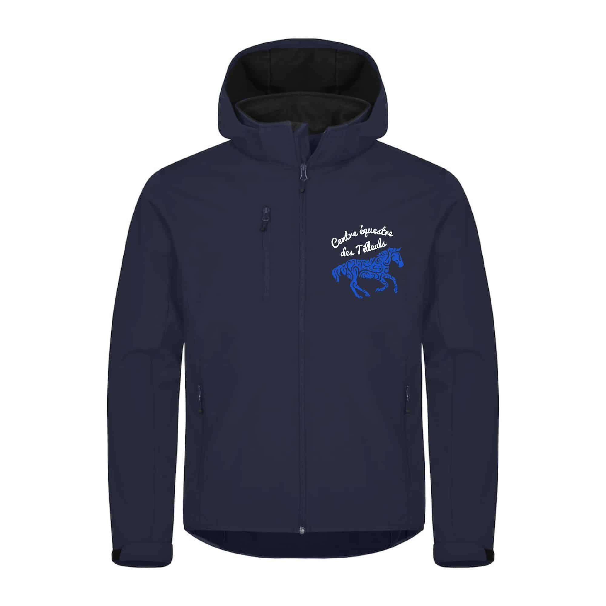 SOFTSHELL "Classic" (homme) - Centre équestre des Tilleuls – Navy - 0200912