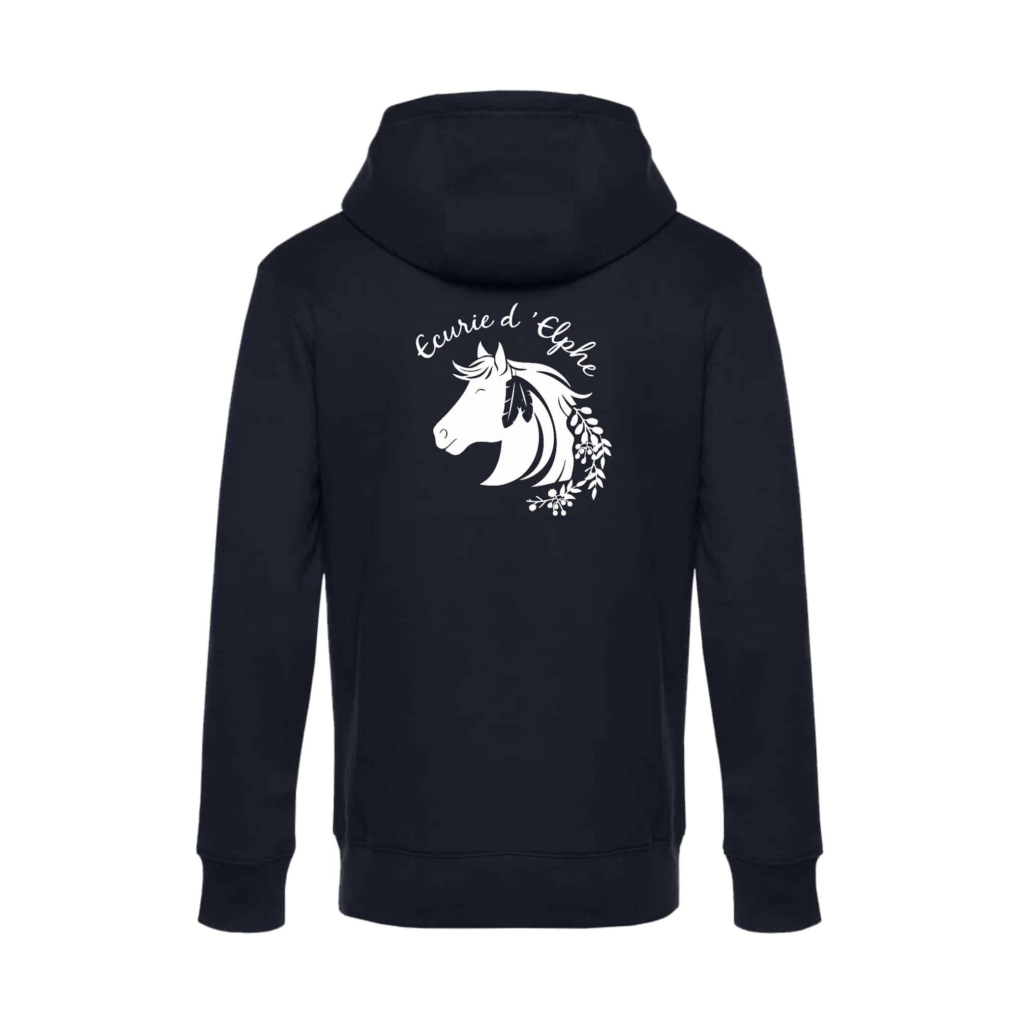 SWEAT ZIPPÉ (Homme) - Ecurie – Elevage d’Elphe – Navy - BCU03K – Image 3