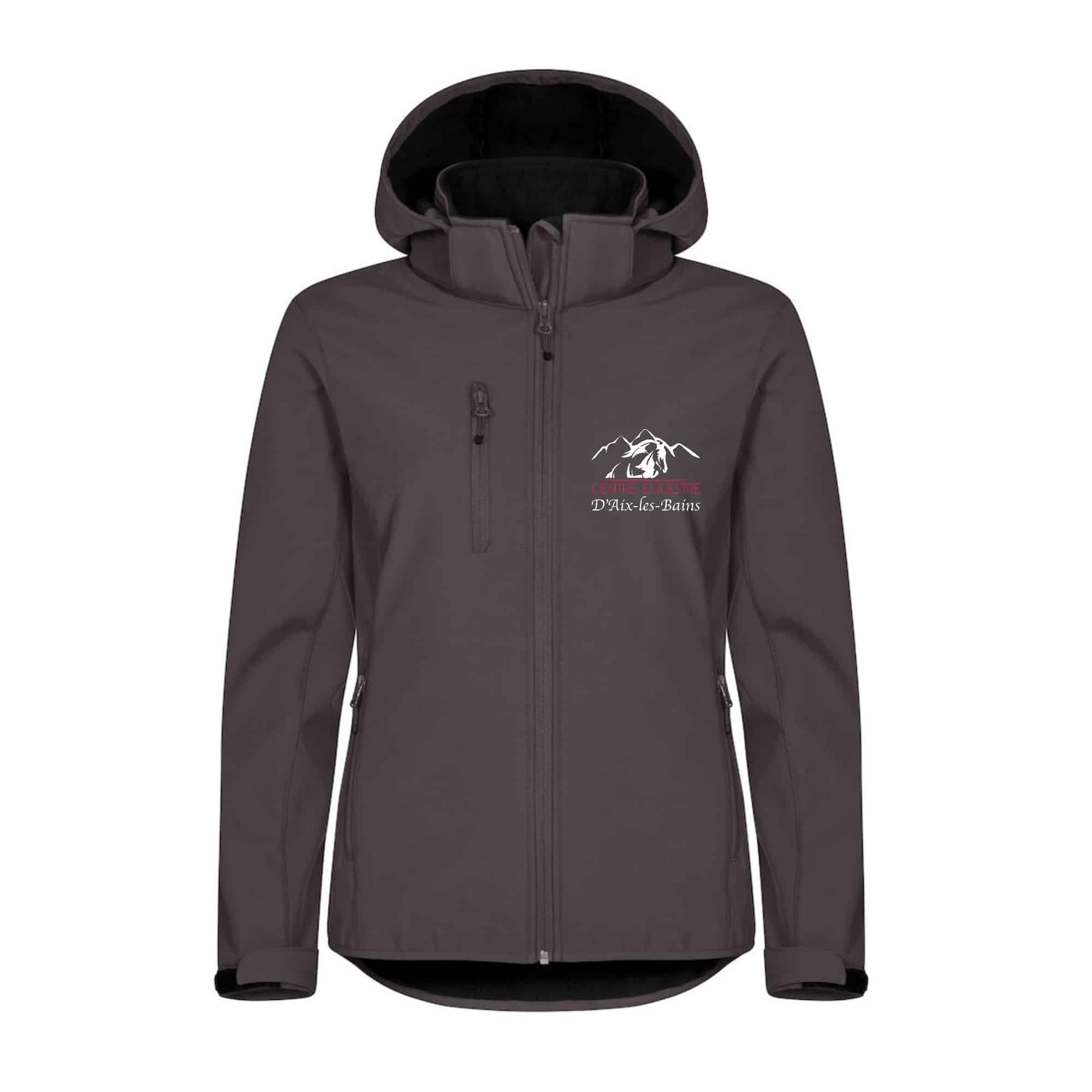 SOFTSHELL "Classic" (femme) - CENTRE EQUESTRE D AIX LES BAINS - Gris Anthracite - 0200917