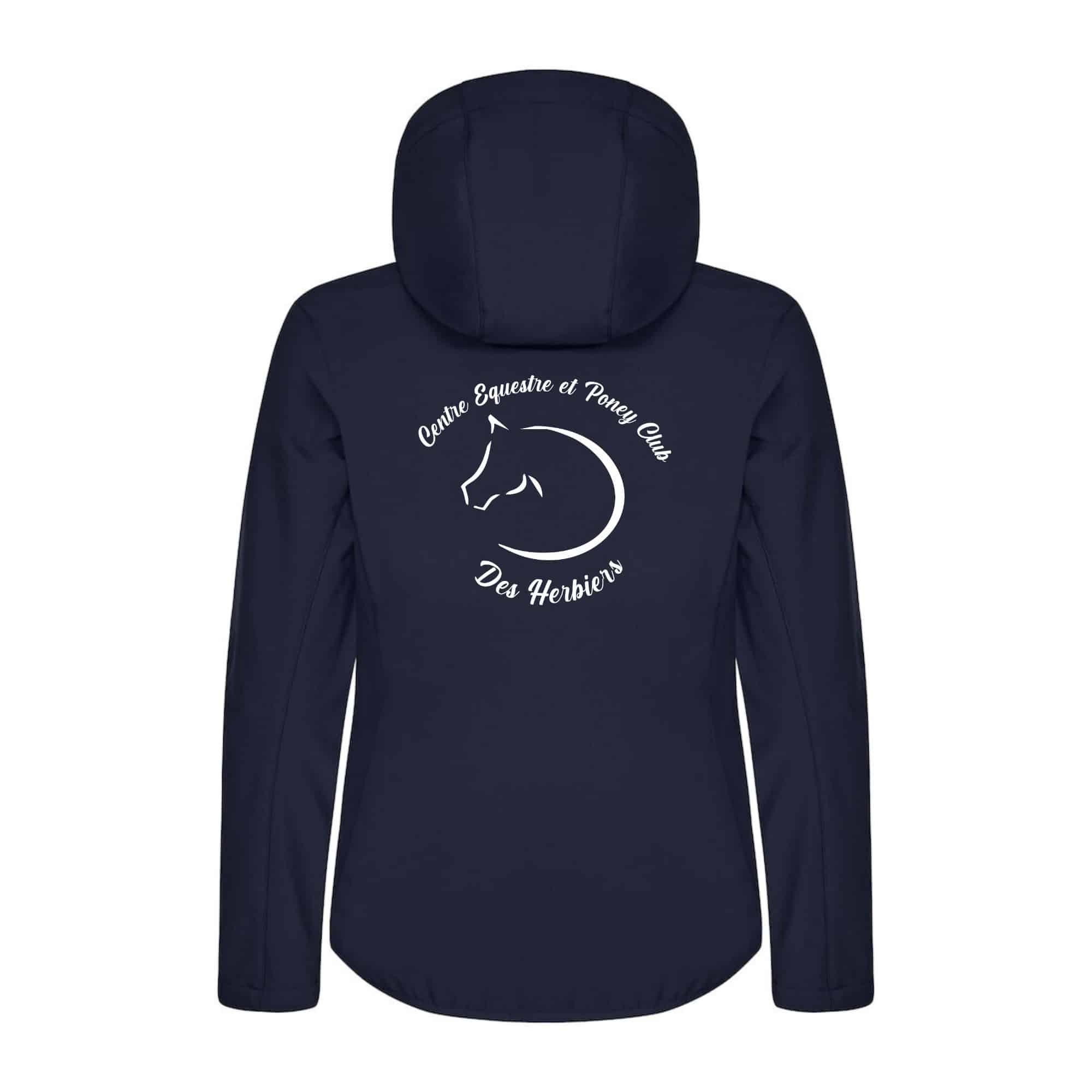 SOFTSHELL "Classic" (femme) - CENTRE EQUESTRE PONEY CLUB DES HERBIERS - Navy - 0200917 – Image 3