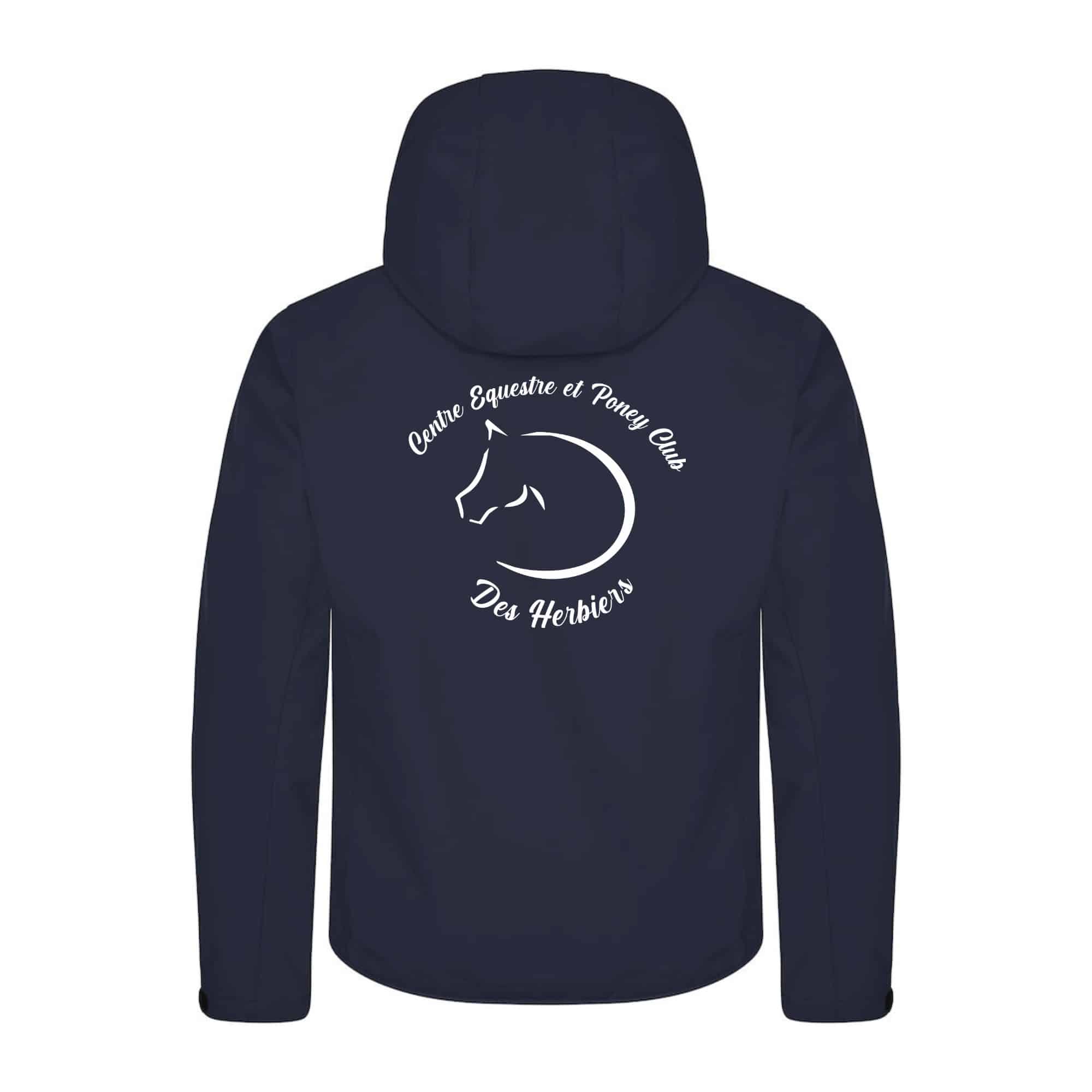 SOFTSHELL "Classic" (homme) - CENTRE EQUESTRE PONEY CLUB DES HERBIERS - Navy - 0200912 – Image 3
