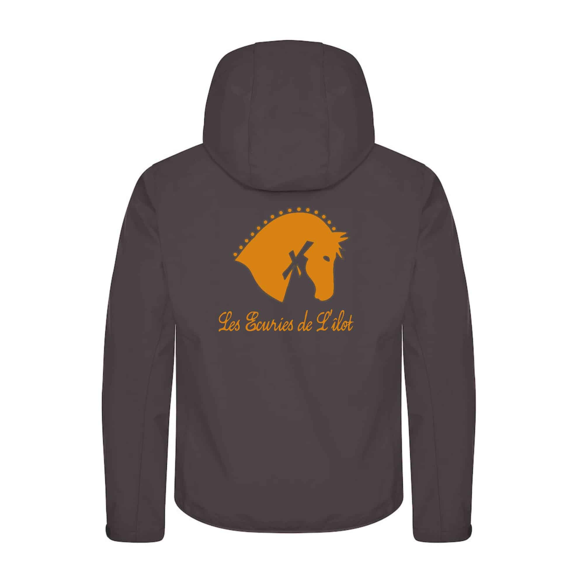 SOFTSHELL "Classic" (homme) - Les Écuries de l'îlot - Gris Anthracite - 0200912 – Image 3