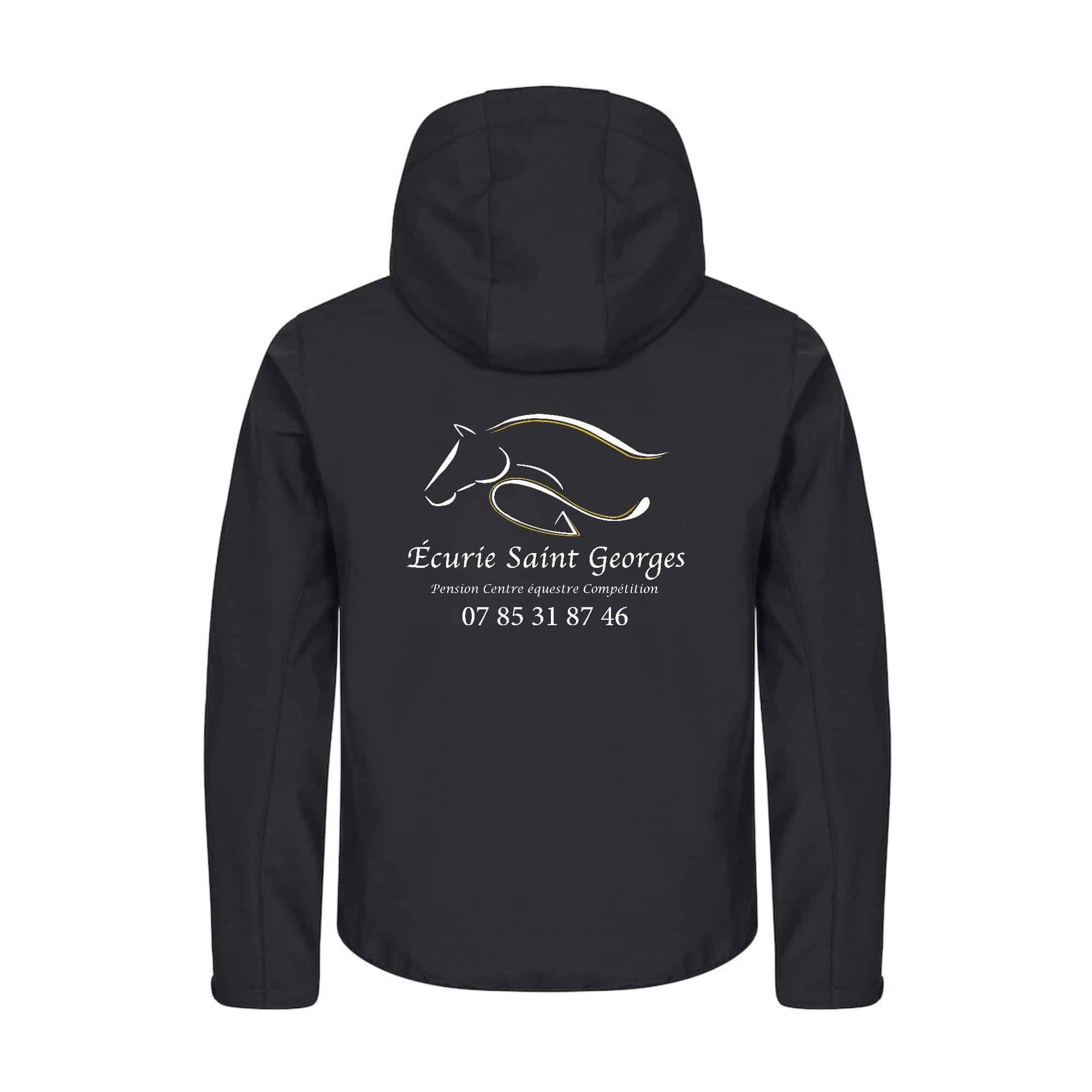 SOFTSHELL "Classic" (homme) - Ecurie Saint Georges - Noir - 0200912 – Image 3