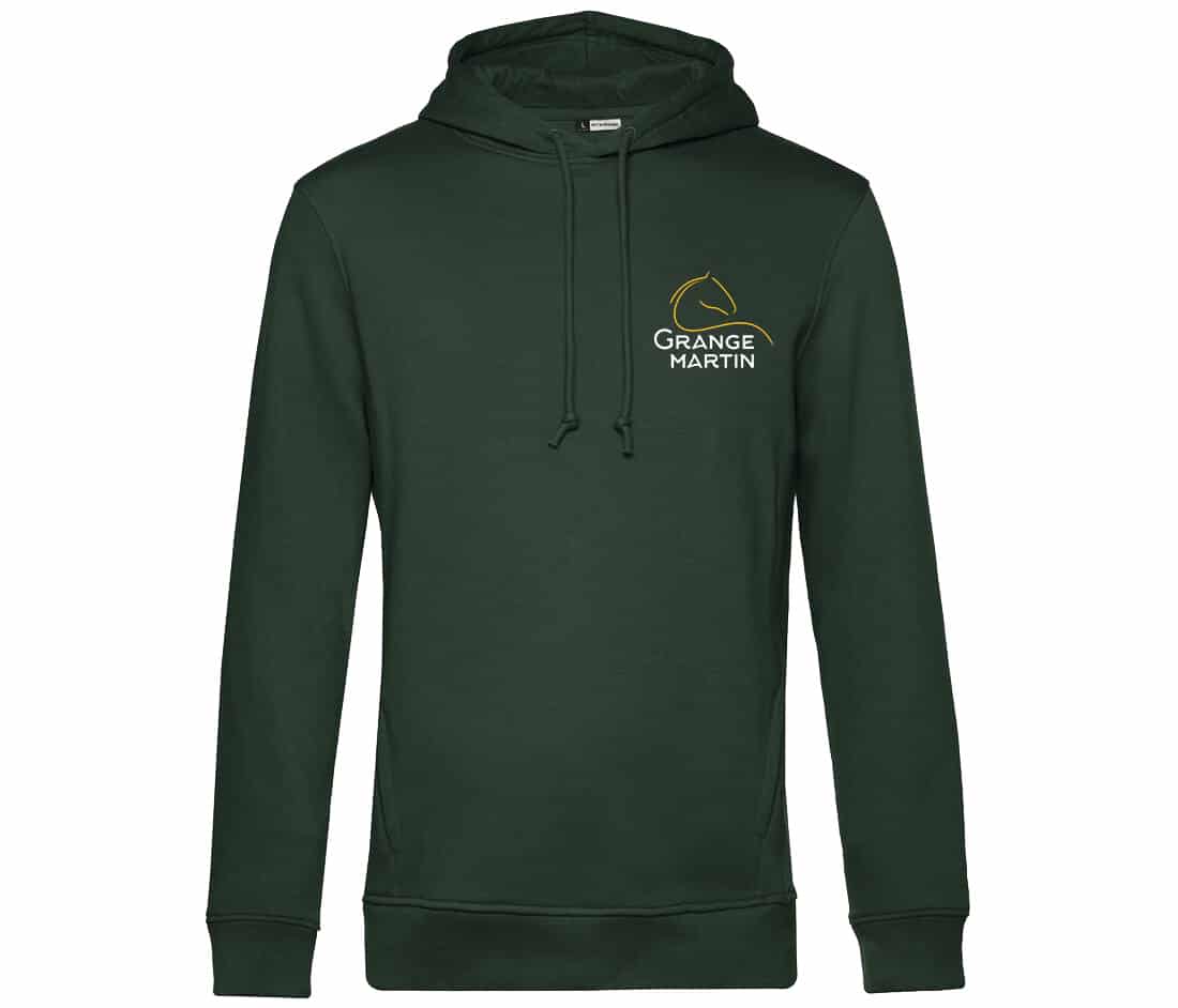 SWEAT A CAPUCHE (homme) - La Grange Martin - Vert Foret - BCU33B