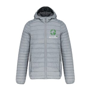 DOUDOUNE AVEC MANCHES ET CAPUCHE (homme) - Les Ecuries des Trèfles - Gris chiné - K6110