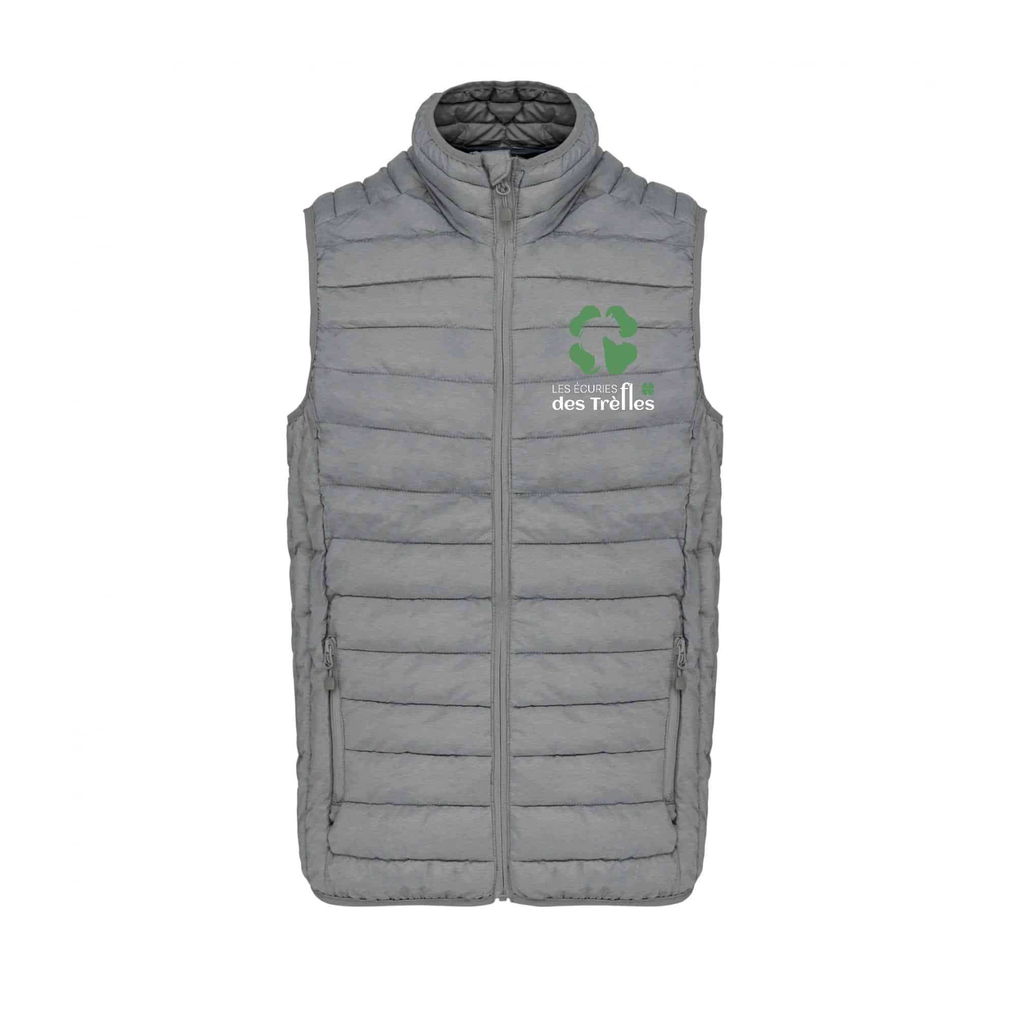 DOUDOUNE SANS MANCHES (homme) - Les Ecuries des Trèfles - Gris chiné - K6113