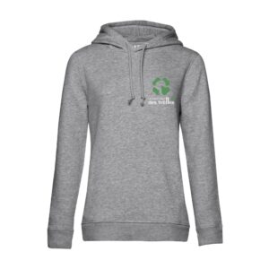 SWEAT A CAPUCHE (femme) – Les Ecuries des Trèfles - Gris chiné - BCW34B