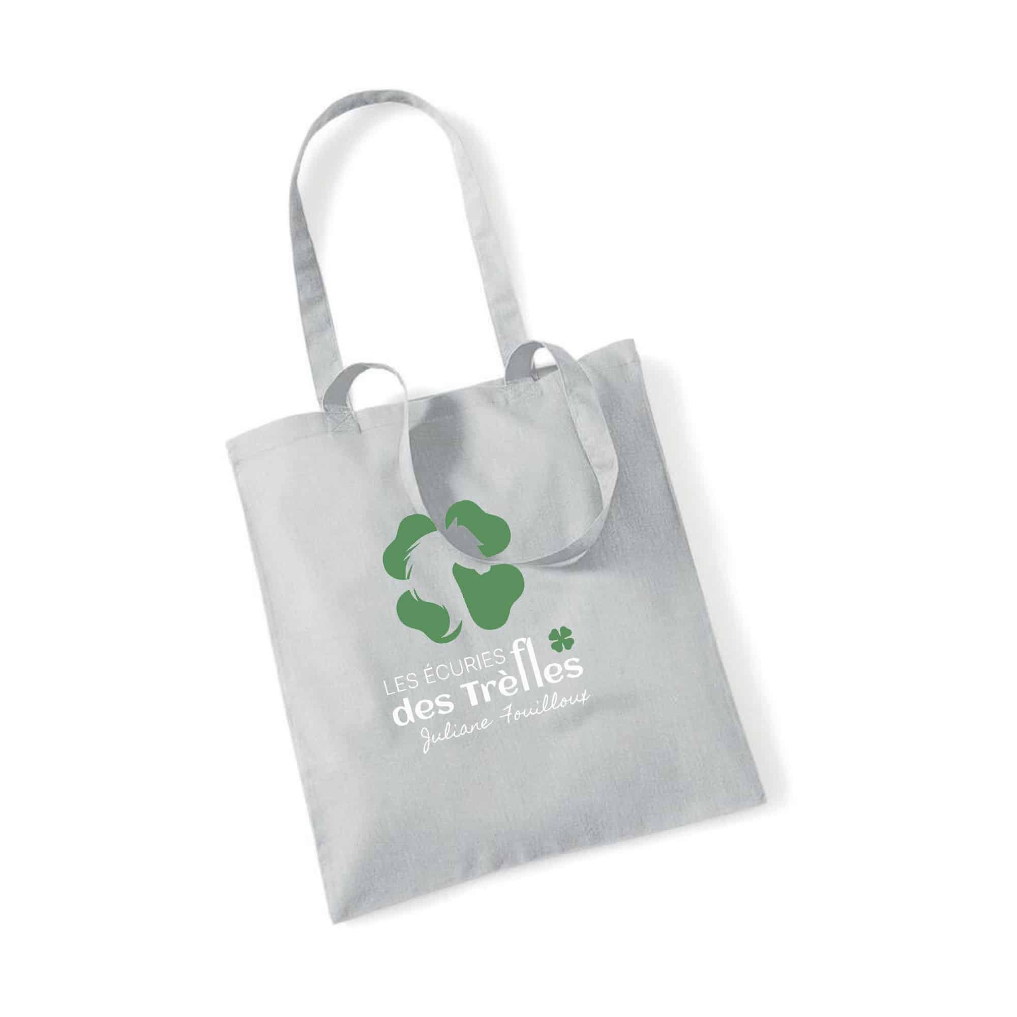 TOTE BAG - Les Ecuries des Trèfles - Gris chiné - WM101