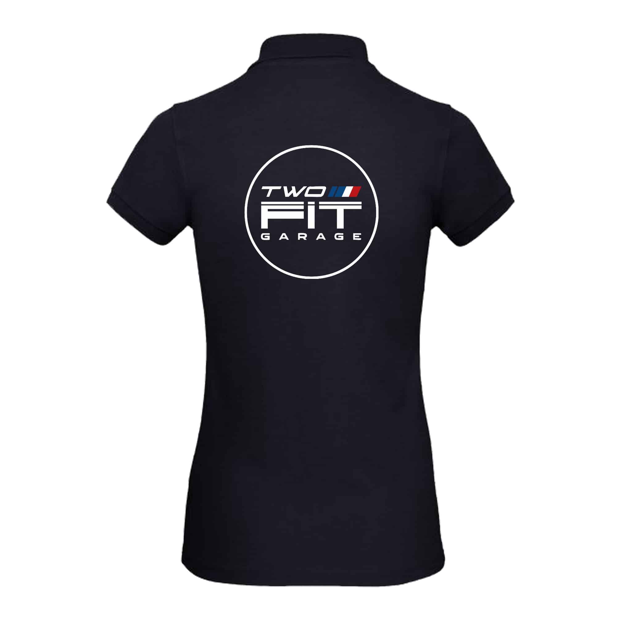 POLO (femme) - Two Fit Garage - Navy - BCI1F – Image 3