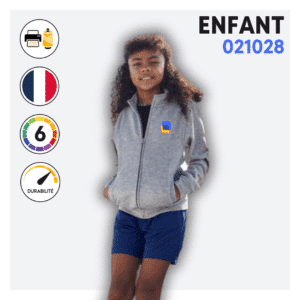 Sweat zippé sans capuche (Enfant) - 021028