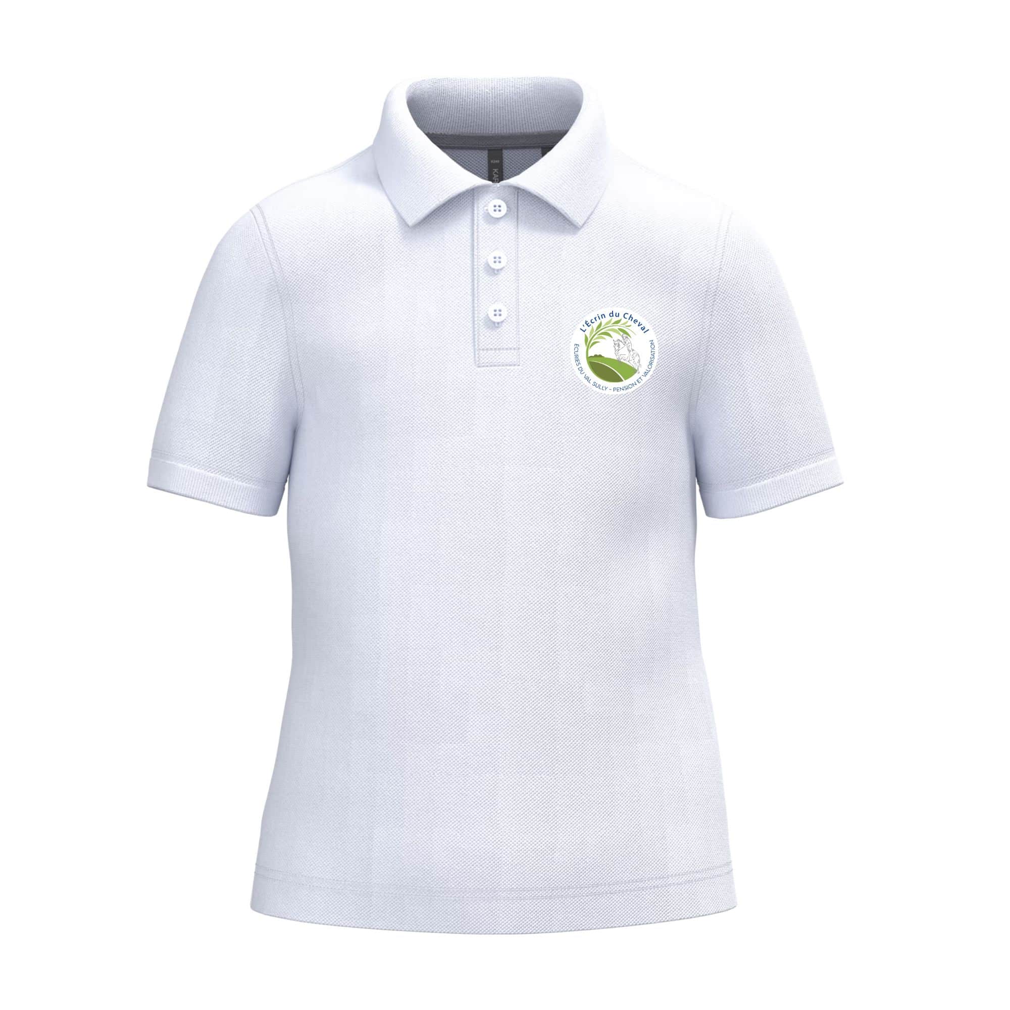 POLO premium (enfant) - L’Ecrin du Cheval - Blanc - K249