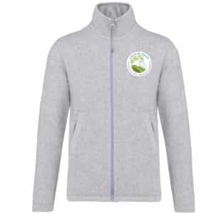 Veste micropolaire zippée (enfant) – L’Ecrin du Cheval - Gris chiné – K920