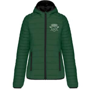 DOUDOUNE AVEC MANCHES ET CAPUCHE (femme) - Aviron Sedanais - Vert foret - K6111