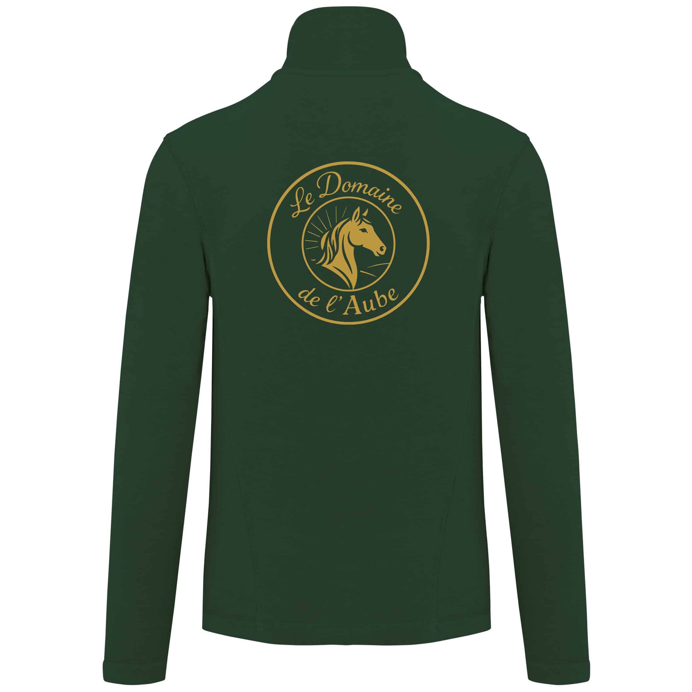 Veste micropolaire zippée (homme) – Le Domaine de l'Aube - Vert foret – K911 – Image 3