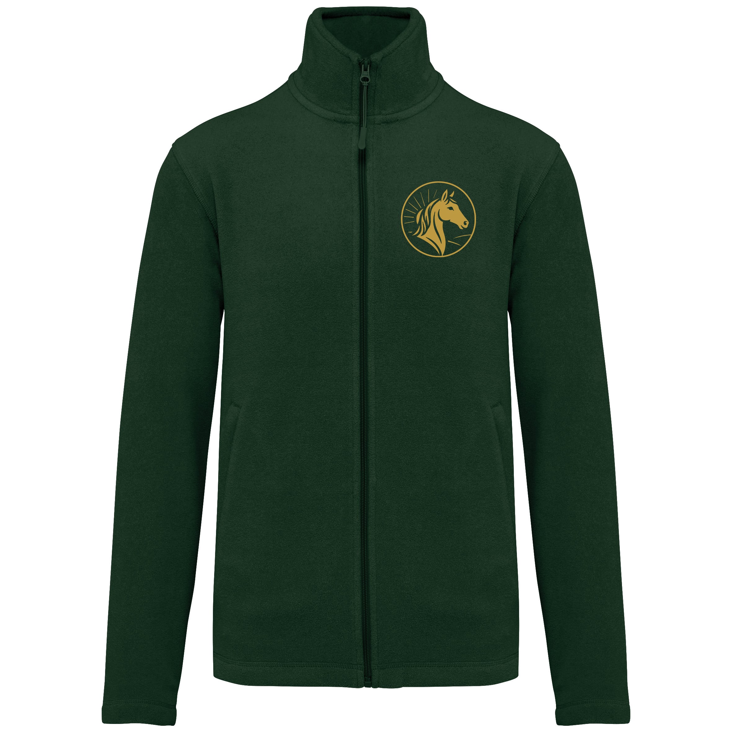 Veste micropolaire zippée (homme) – Le Domaine de l'Aube - Vert foret – K911