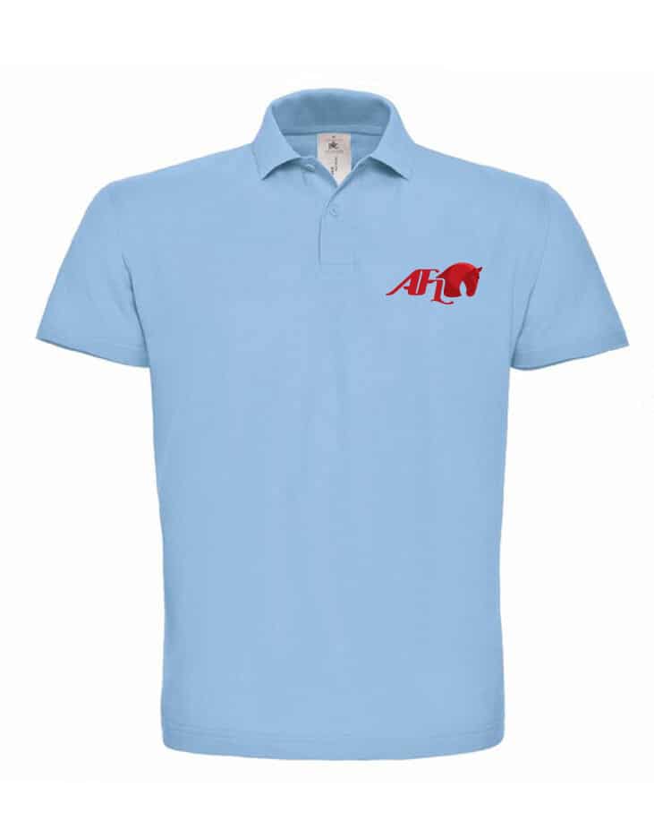 POLO (homme) - ASSOCIATION FRANCAISE DU LUSITANIEN / WORKING EQUITATION FRANCE - Bleu ciel - BCID1