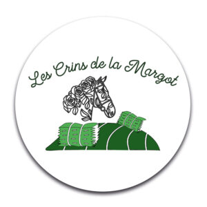 STICKER ROND - Les crins de la Margot - Navy - STI001
