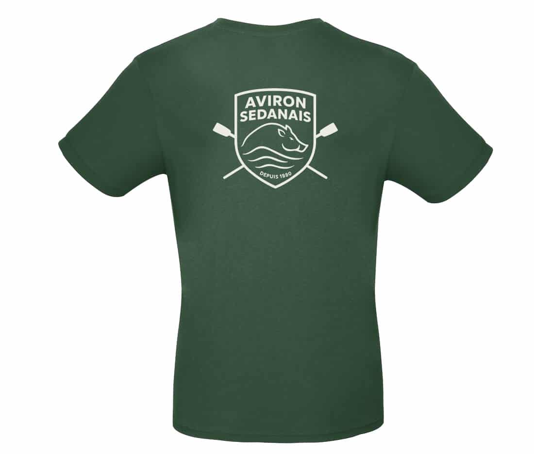 T-SHIRT (enfant) - Aviron Sedanais - Vert foret - BC03TK – Image 3