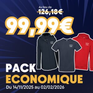 [PACK RENTRÉE] jusqu'au 30/09/2025 – Polo, Sweat, Doudoune sans manches – LES SABOTS DE LA VAUVISE - Noir - PACK001