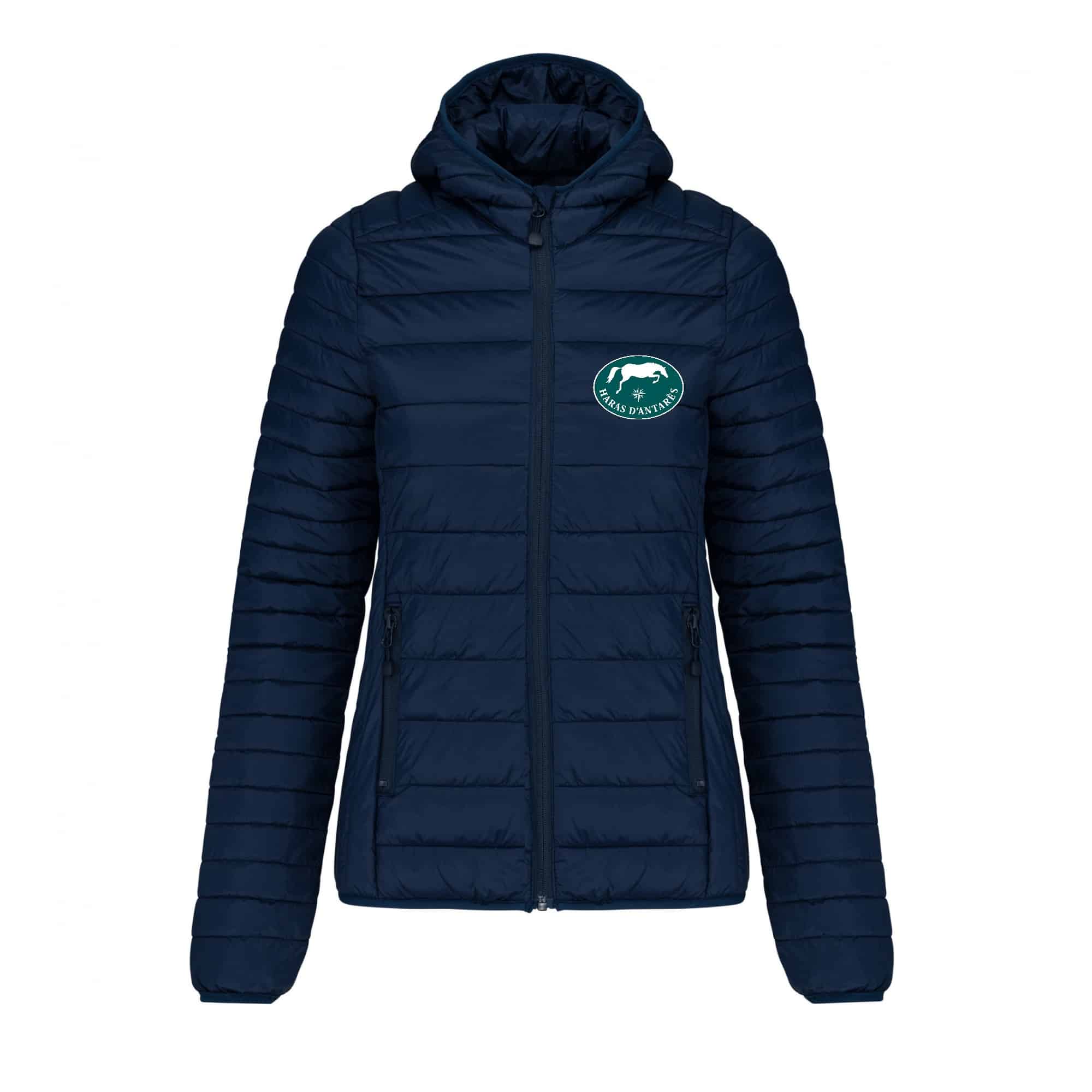 DOUDOUNE AVEC MANCHES ET CAPUCHE (femme) - Haras d'Antarès - Navy - K6111