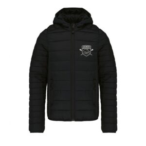 DOUDOUNE AVEC MANCHES ET CAPUCHE (enfant) - Aviron Sedanais - Noir - K6112