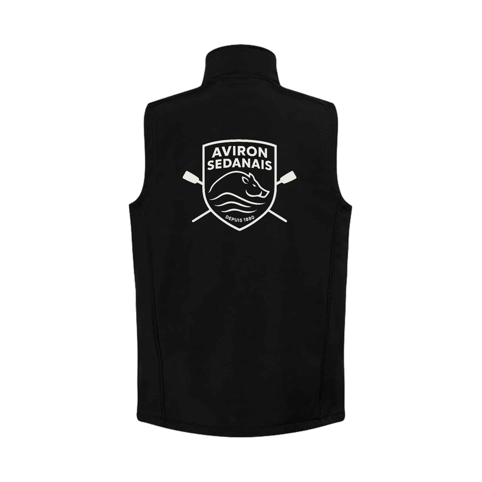 SOFTSHELL SANS MANCHE (femme) – Aviron Sedanais - Noir - R232F – Image 2
