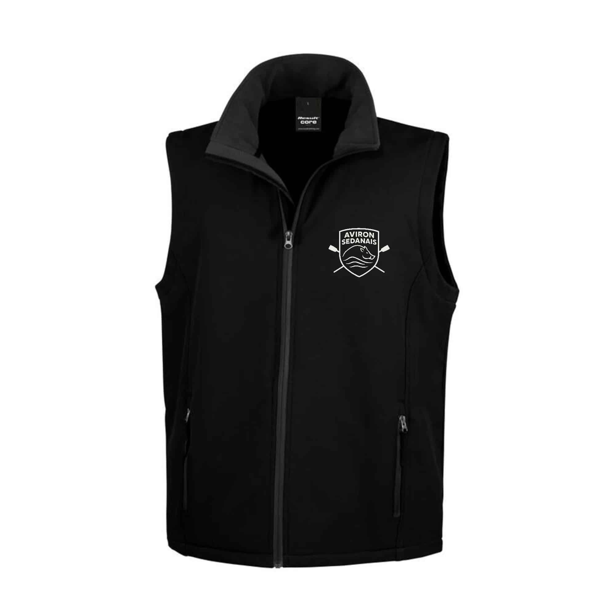 SOFTSHELL SANS MANCHE (femme) – Aviron Sedanais - Noir - R232F