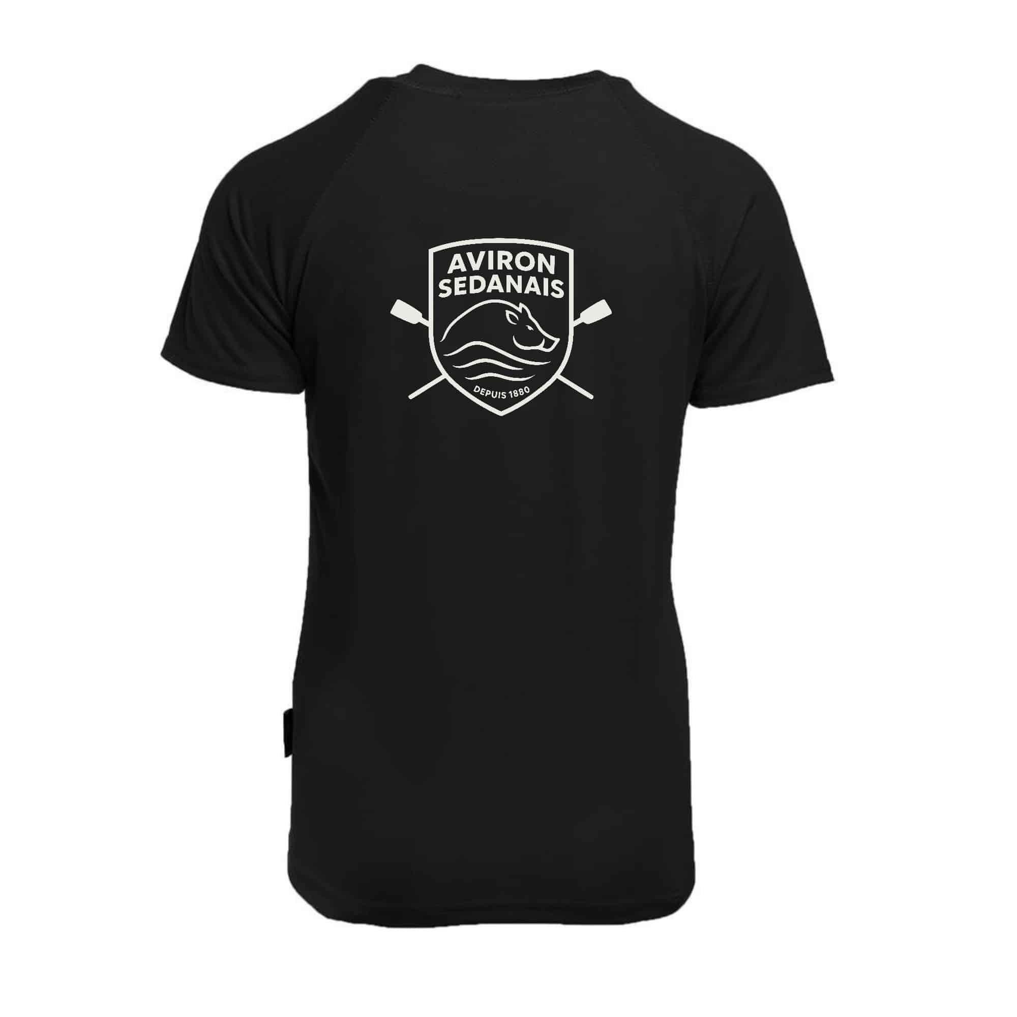 T-Shirt respirant (femme) - Aviron Sedanais - Noir - PK141 – Image 3