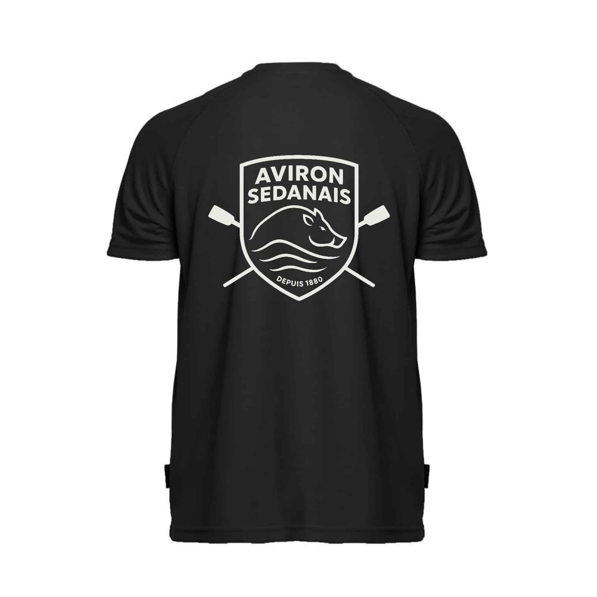 T-Shirt respirant (homme) - Aviron Sedanais - Noir - PK140 – Image 3