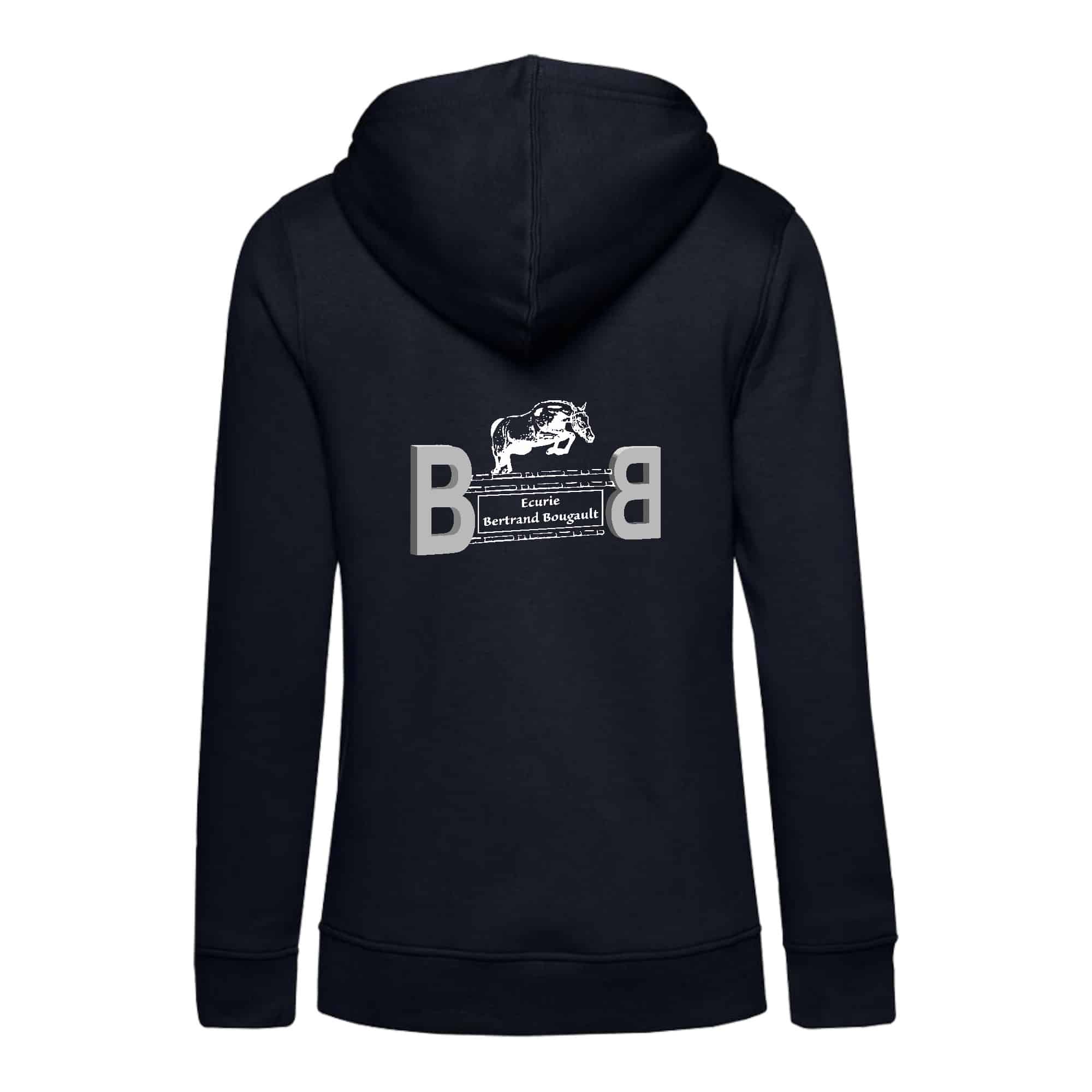 SWEAT A CAPUCHE (femme) – ECURIE BERTRAND BOUGAULT - Navy - BCW34B – Image 3