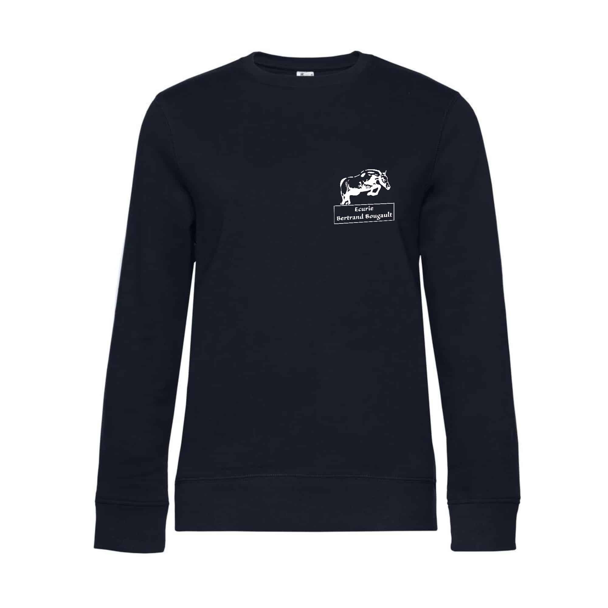 SWEAT COL ROND (femme) - ECURIE BERTRAND BOUGAULT - Navy - BCW01Q