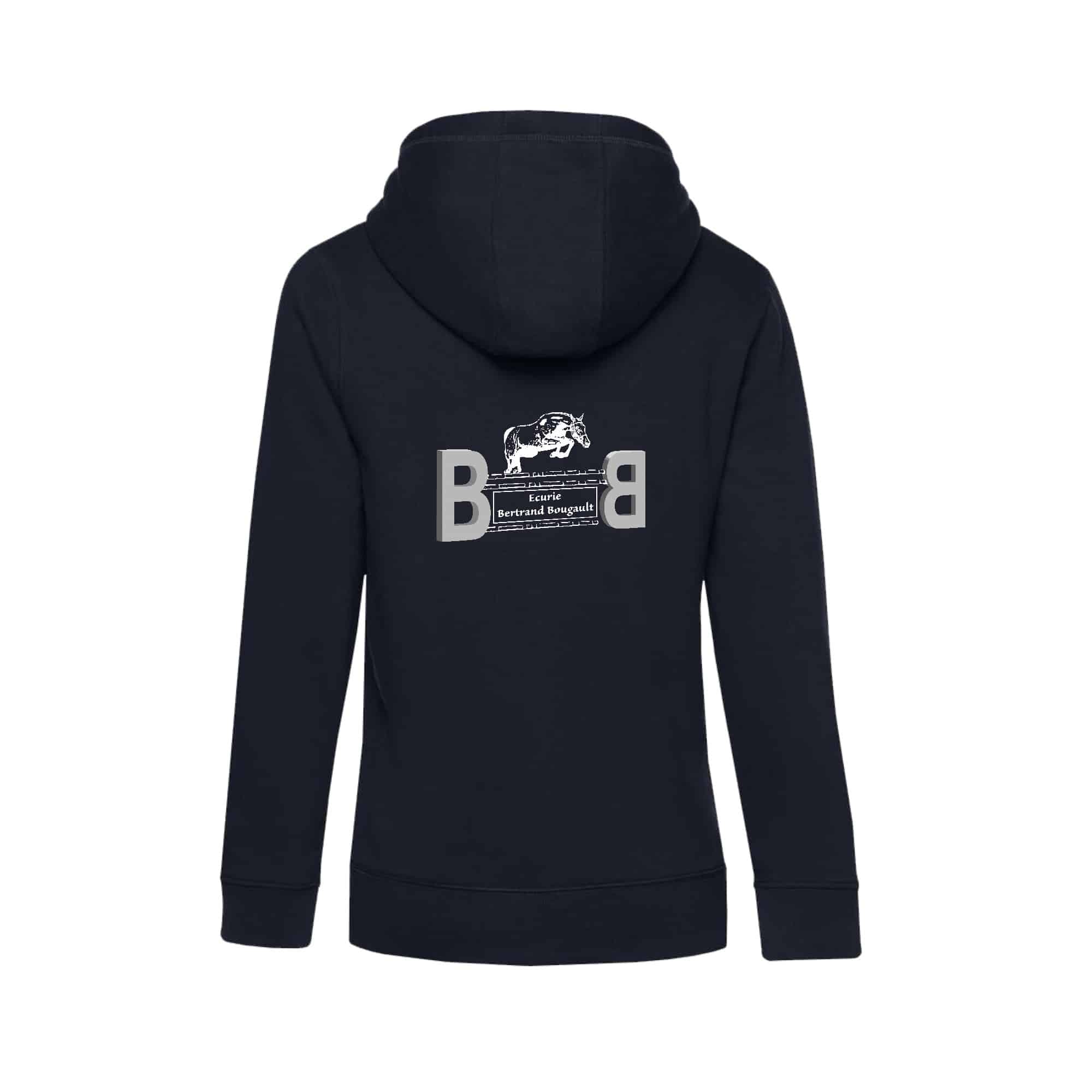 SWEAT ZIPPÉ (femme) - ECURIE BERTRAND BOUGAULT - Navy - BCW03Q – Image 3