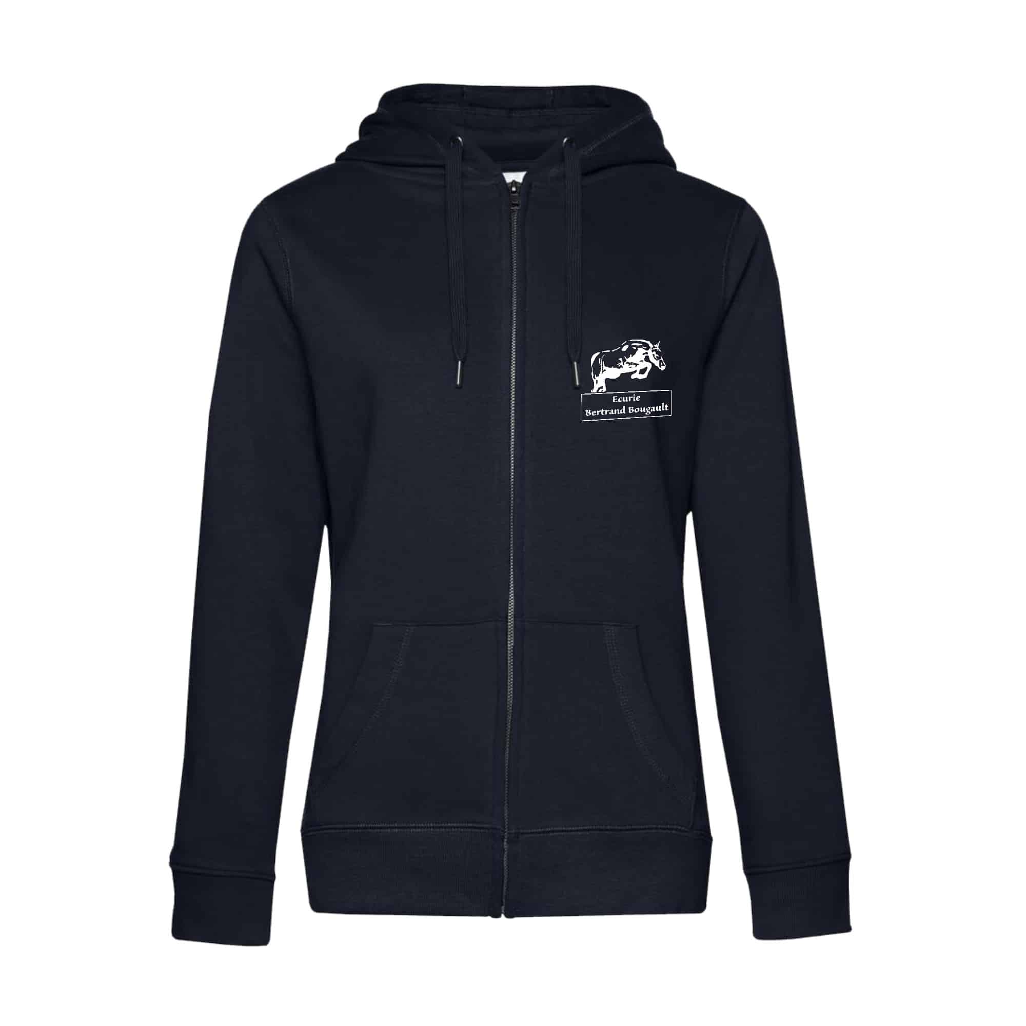 SWEAT ZIPPÉ (femme) - ECURIE BERTRAND BOUGAULT - Navy - BCW03Q