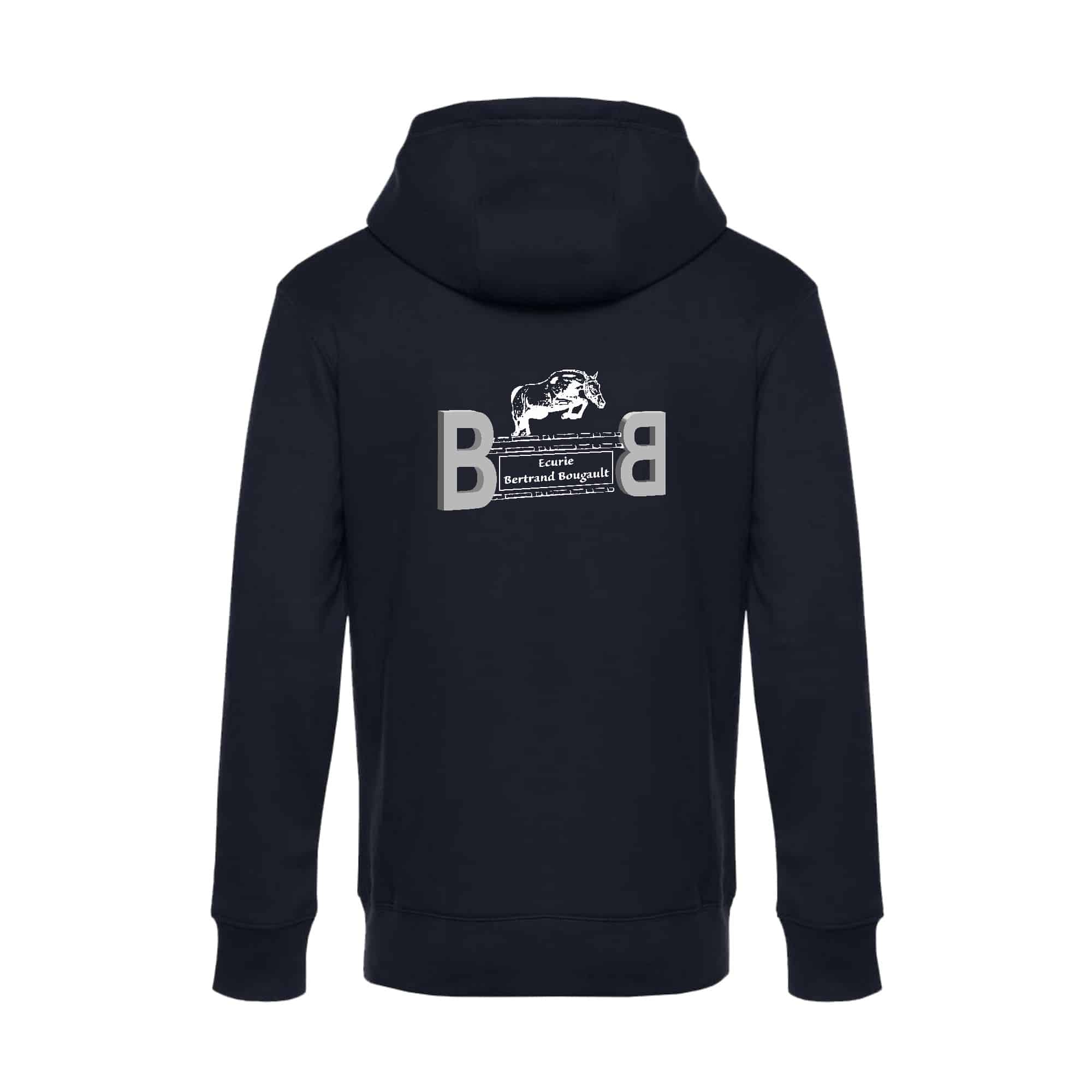 SWEAT A CAPUCHE (homme) - ECURIE BERTRAND BOUGAULT - Navy - BCU33B – Image 3