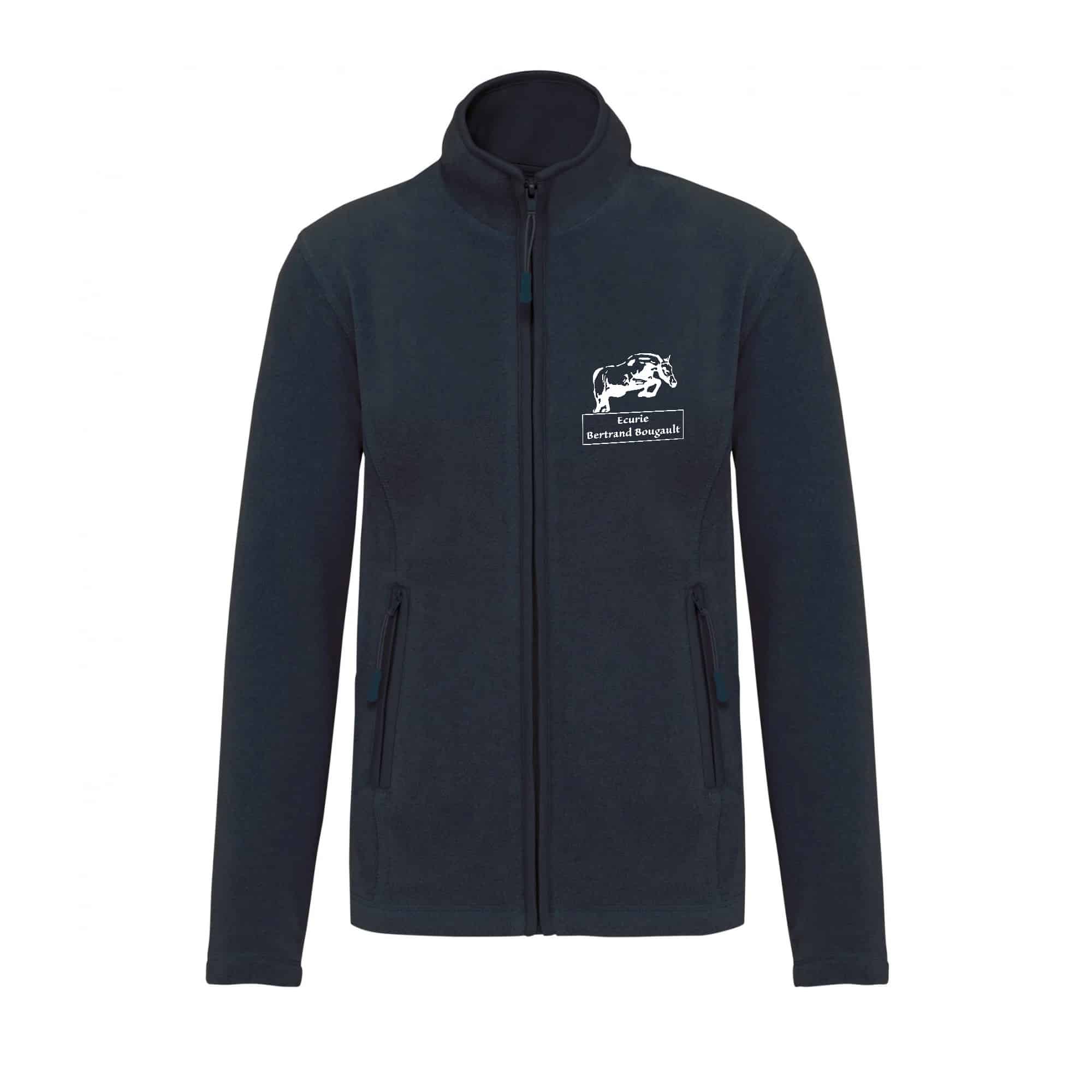 Veste micropolaire zippée (homme) – ECURIE BERTRAND BOUGAULT - Navy – K911