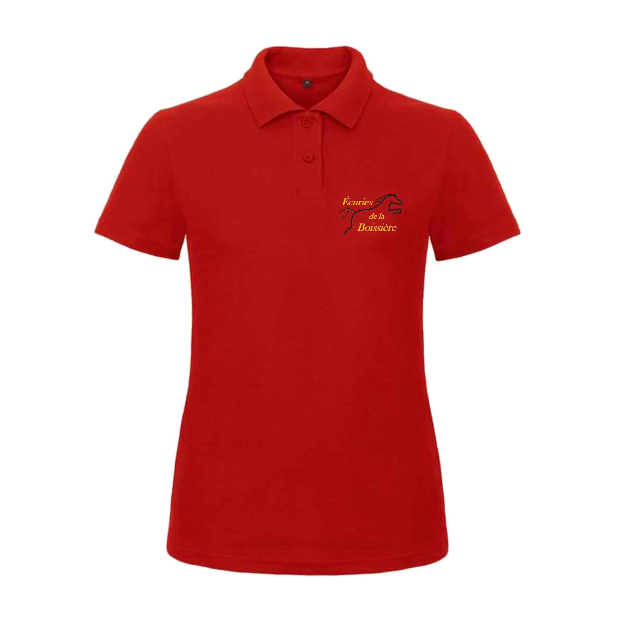 Polo premium (femme) - Ecuries de la boissiere - Rouge - BCW463
