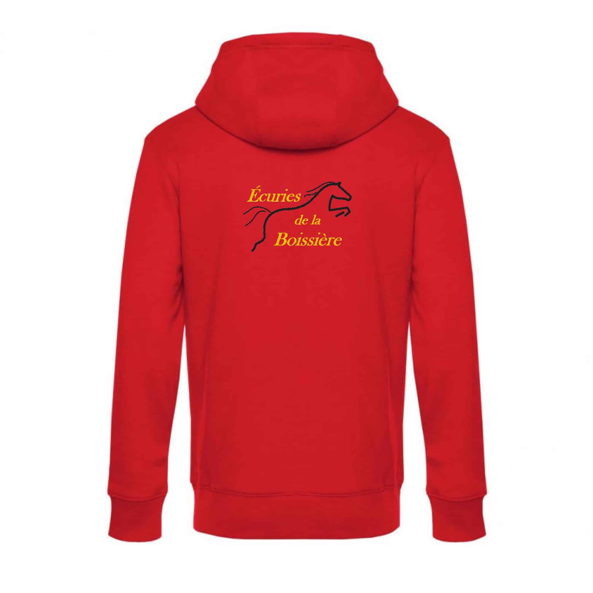 SWEAT ZIPPÉ (enfant) - Ecuries de la boissiere - Rouge - K455 – Image 3