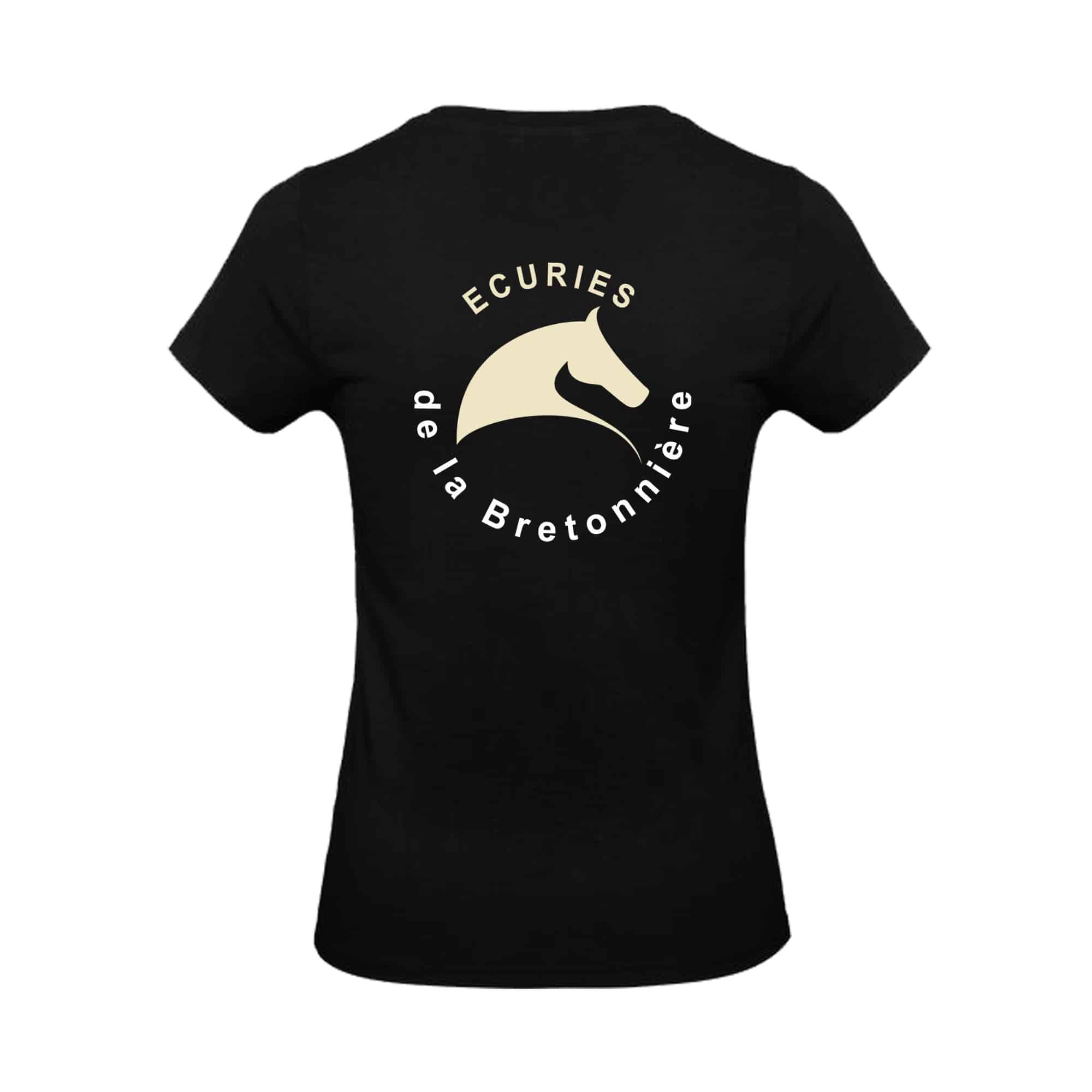 T-SHIRT (femme) - SARL ÉCURIES DE LA BRETONNIERE - Noir - BC04T – Image 3