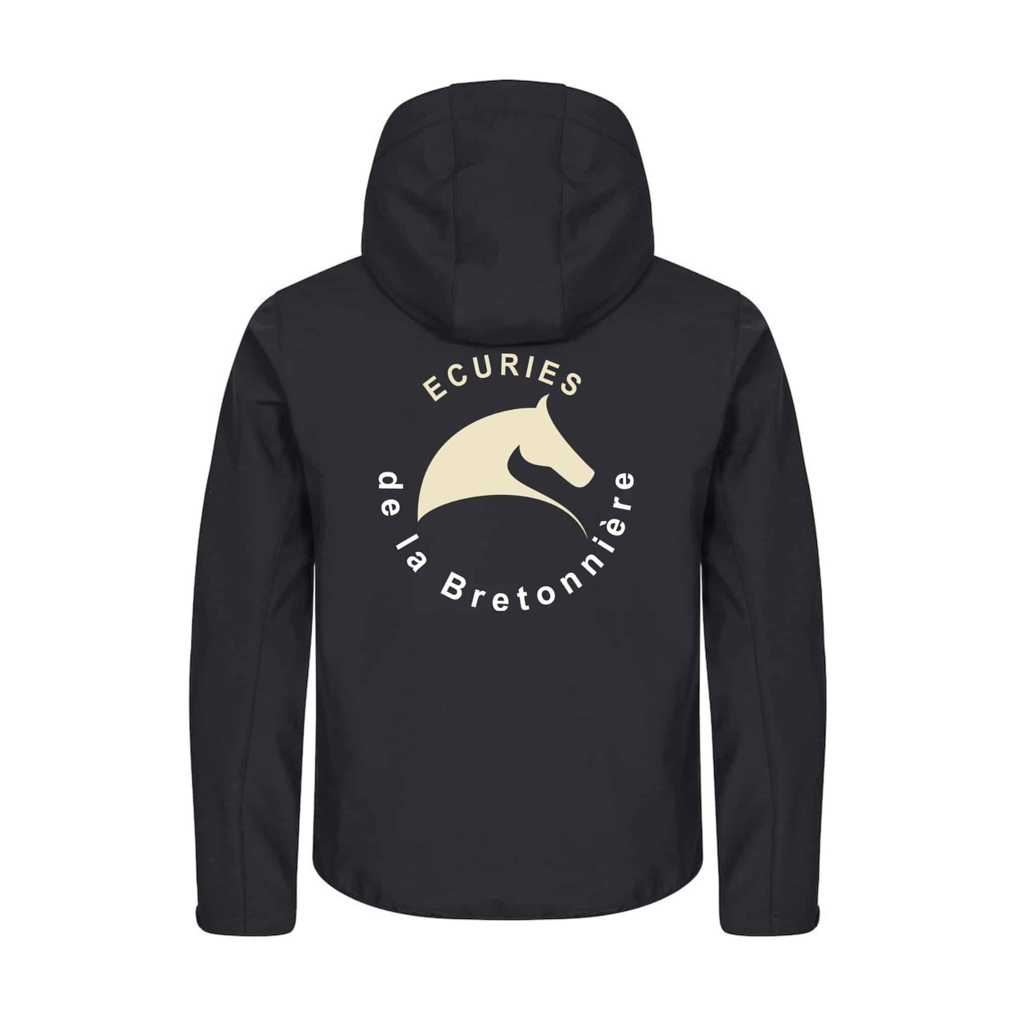 SOFTSHELL "Classic" (homme) - SARL ÉCURIES DE LA BRETONNIERE - Noir - 0200912 – Image 3